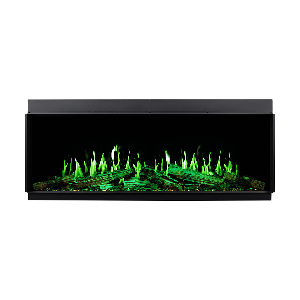 Modern Flames 100 Inch Orion V2 Multi-View Bay Front Wall Mount Electric Fireplace