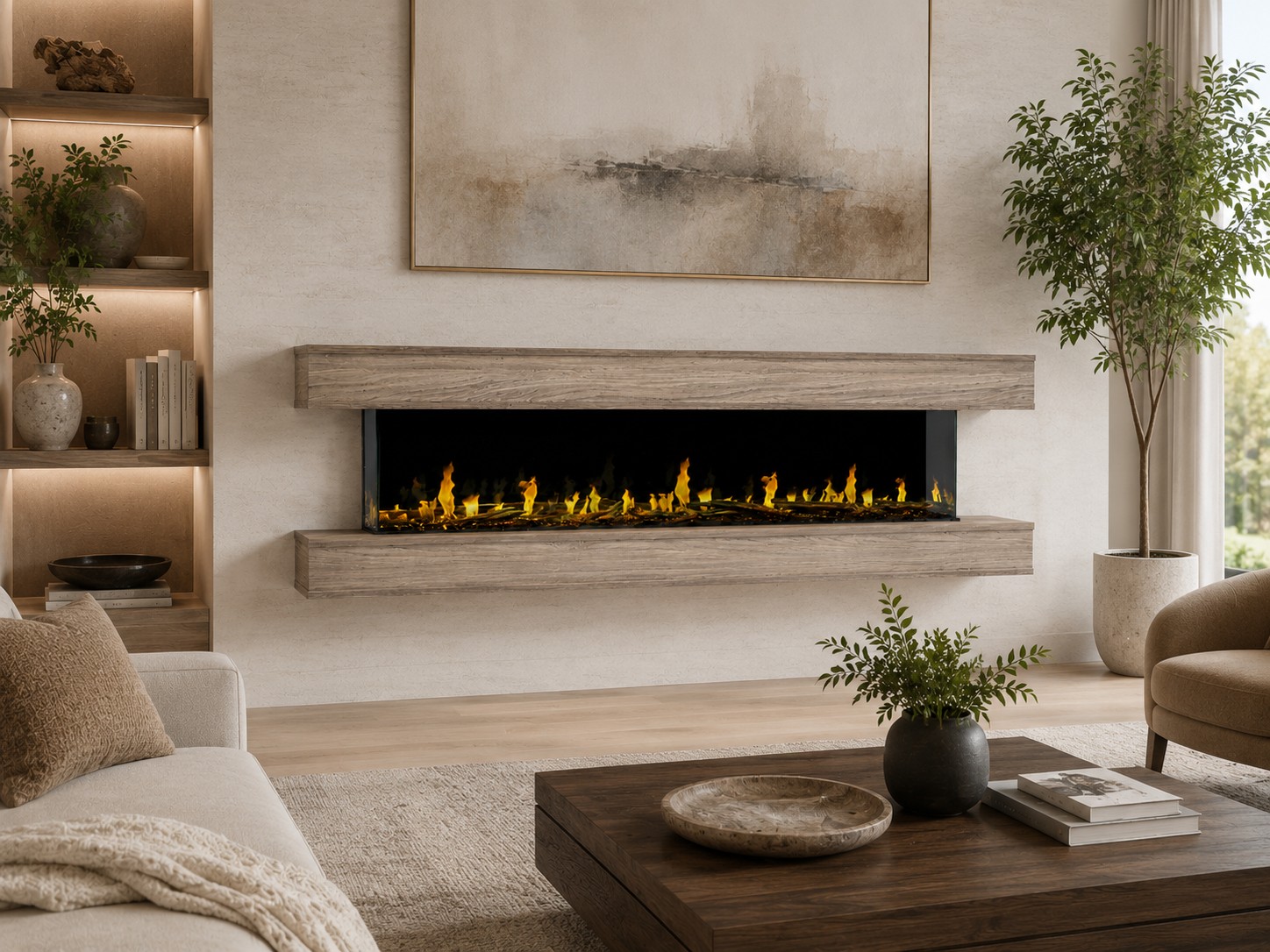Modern Flames Floating Mantel for 76 Inch Orion Electric Fireplaces