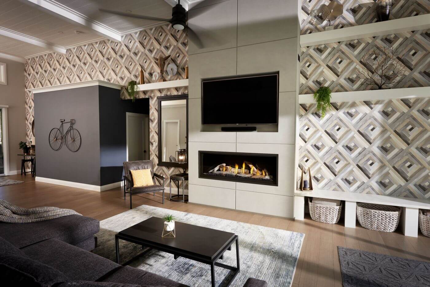 Napoleon 56 Inch Ascent Linear Premium Direct Vent Natural Gas Fireplace