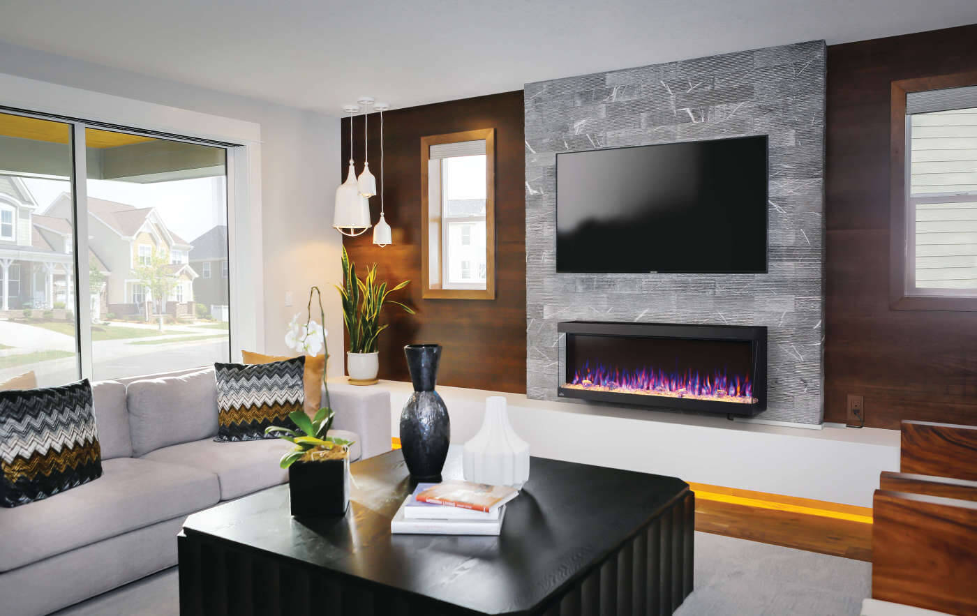 Napoleon 50 Inch Trivista Pictura Wall Hanging Electric Fireplace