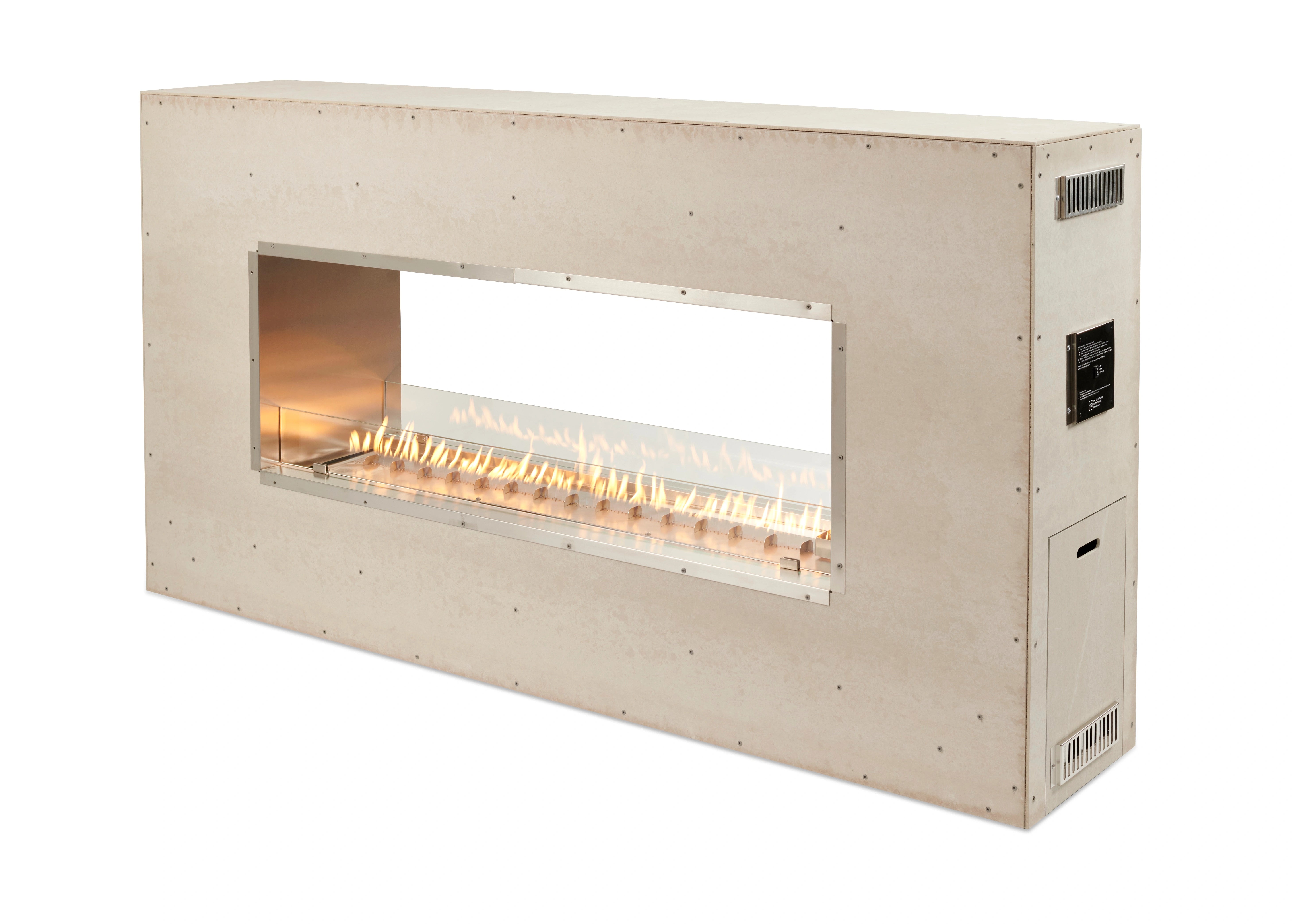 Outdoor Greatroom Company 72 Inch RTF See-Through Propane Fireplace - Electronic Ignition