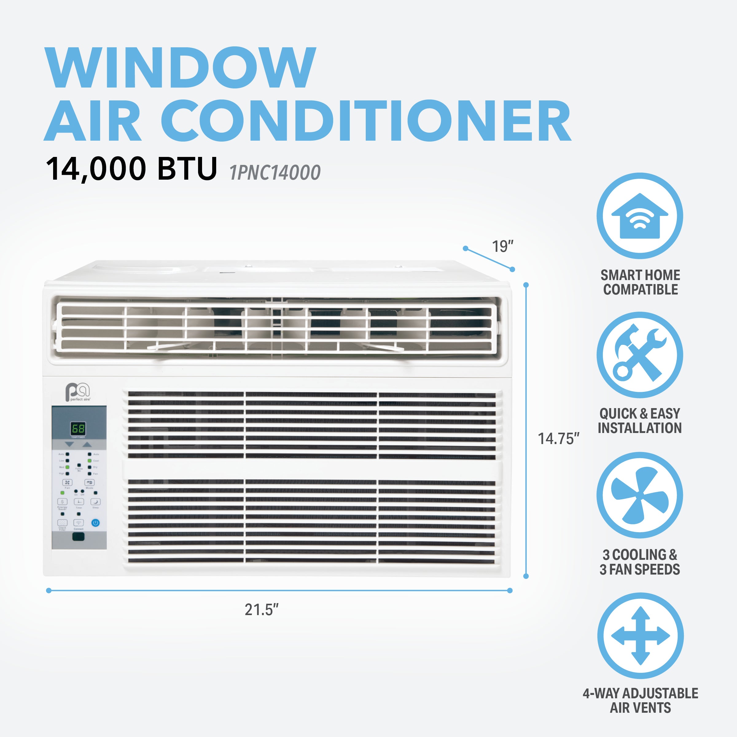 Perfect Aire 14K BTU Window Air Conditioner