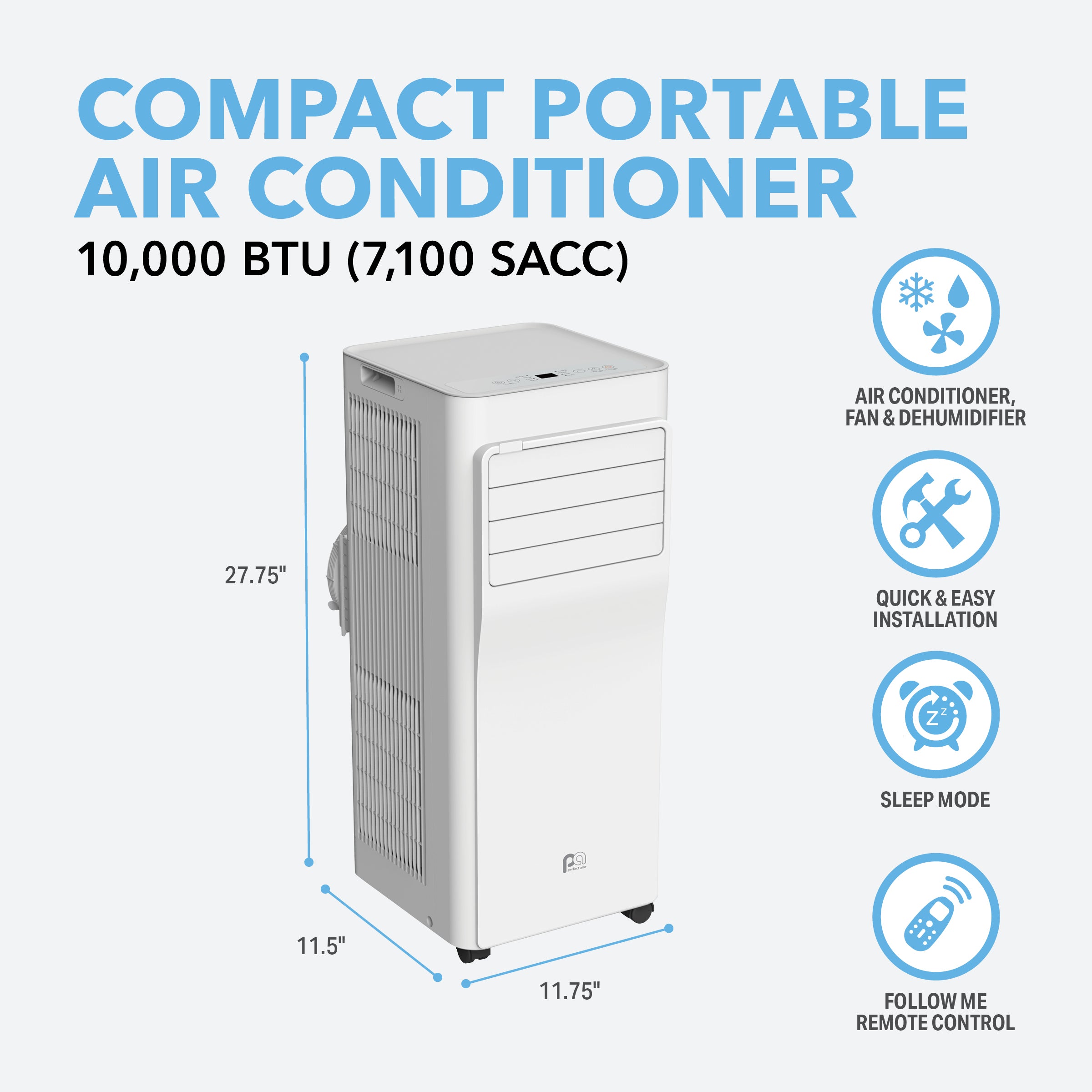 Perfect Aire 10K BTU Compact Portable Air Conditioner