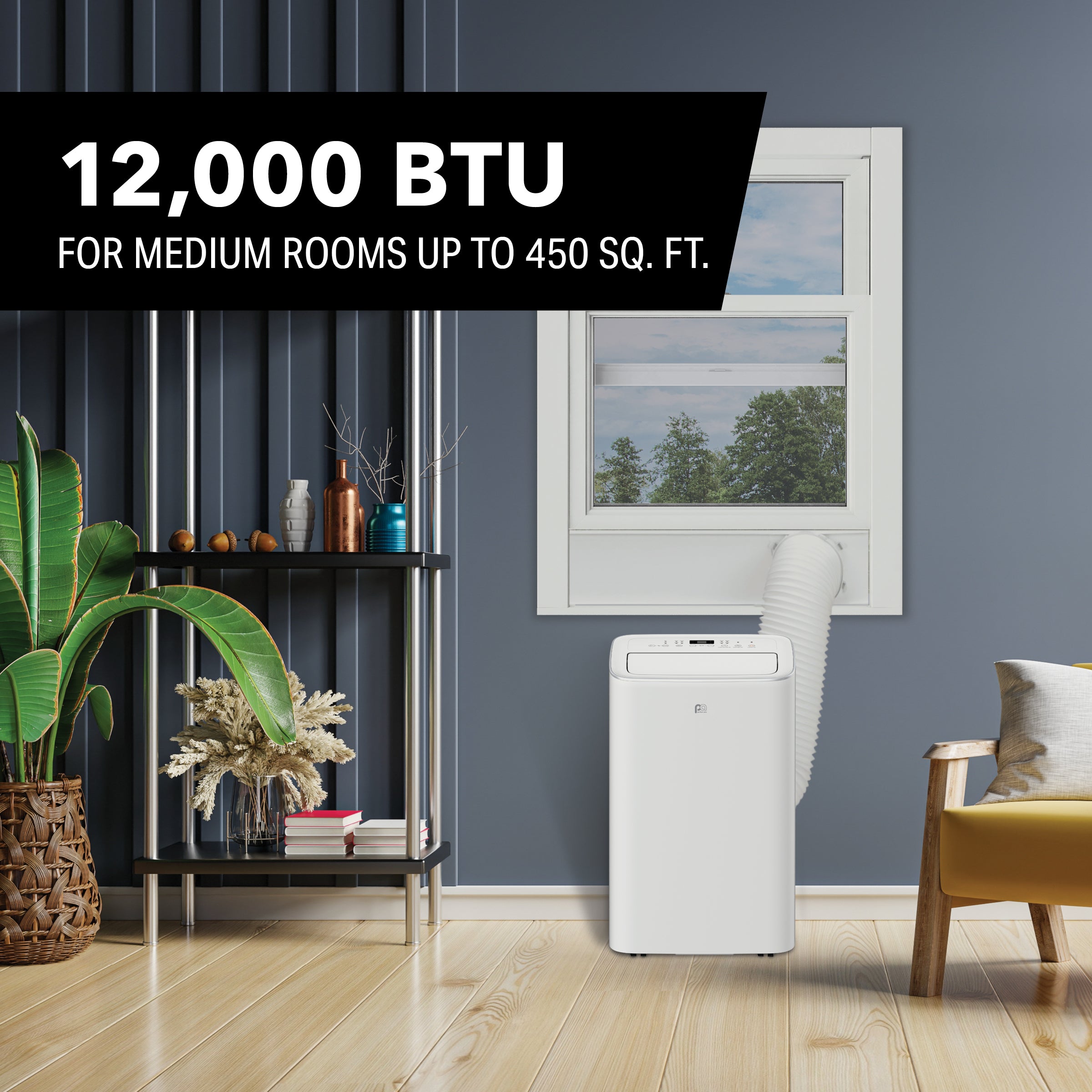 Perfect Aire 12K BTU Portable Air Conditioner with Full-Function Remote Control
