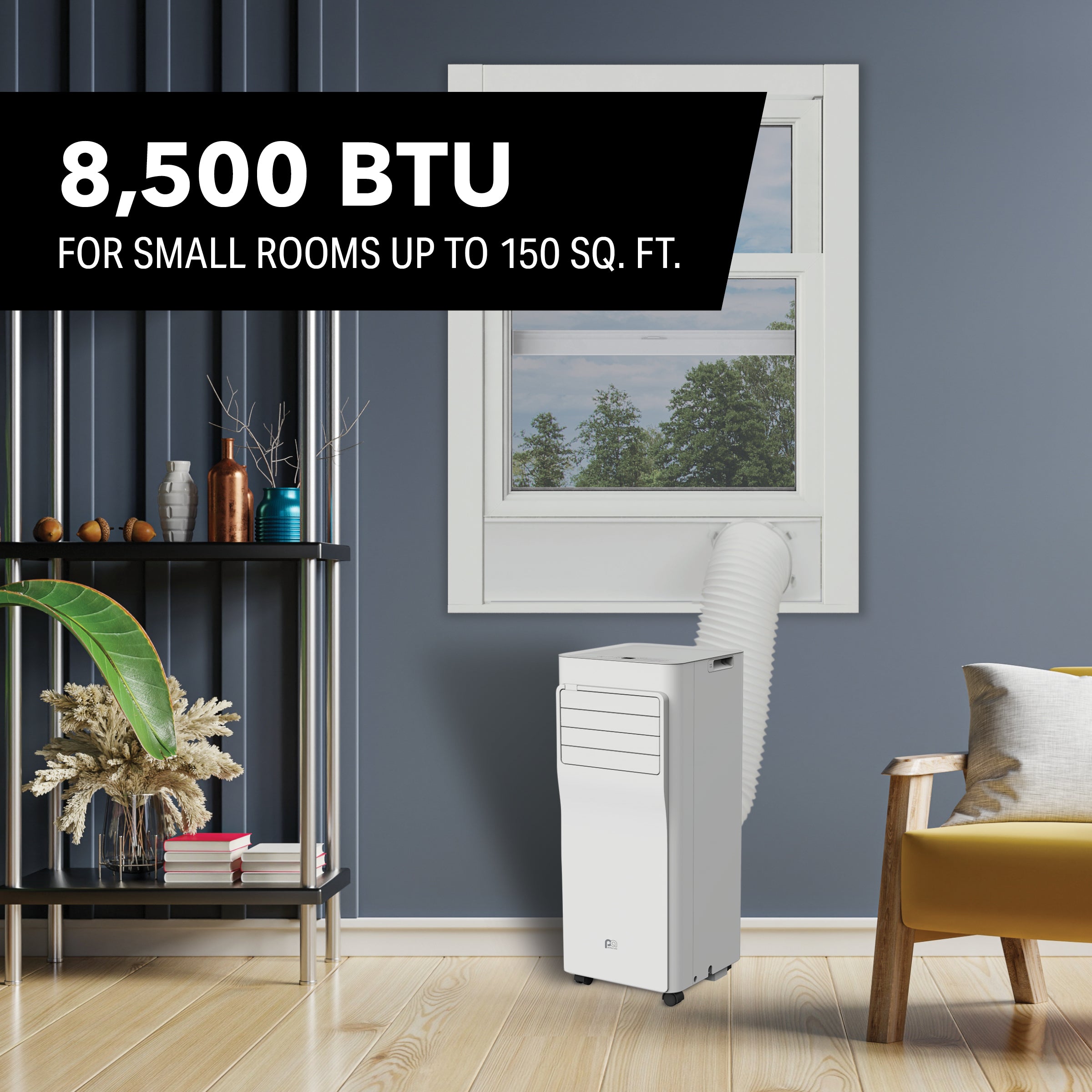 Perfect Aire 8.5K BTU Compact Portable Air Conditioner with Full-Function Remote Control