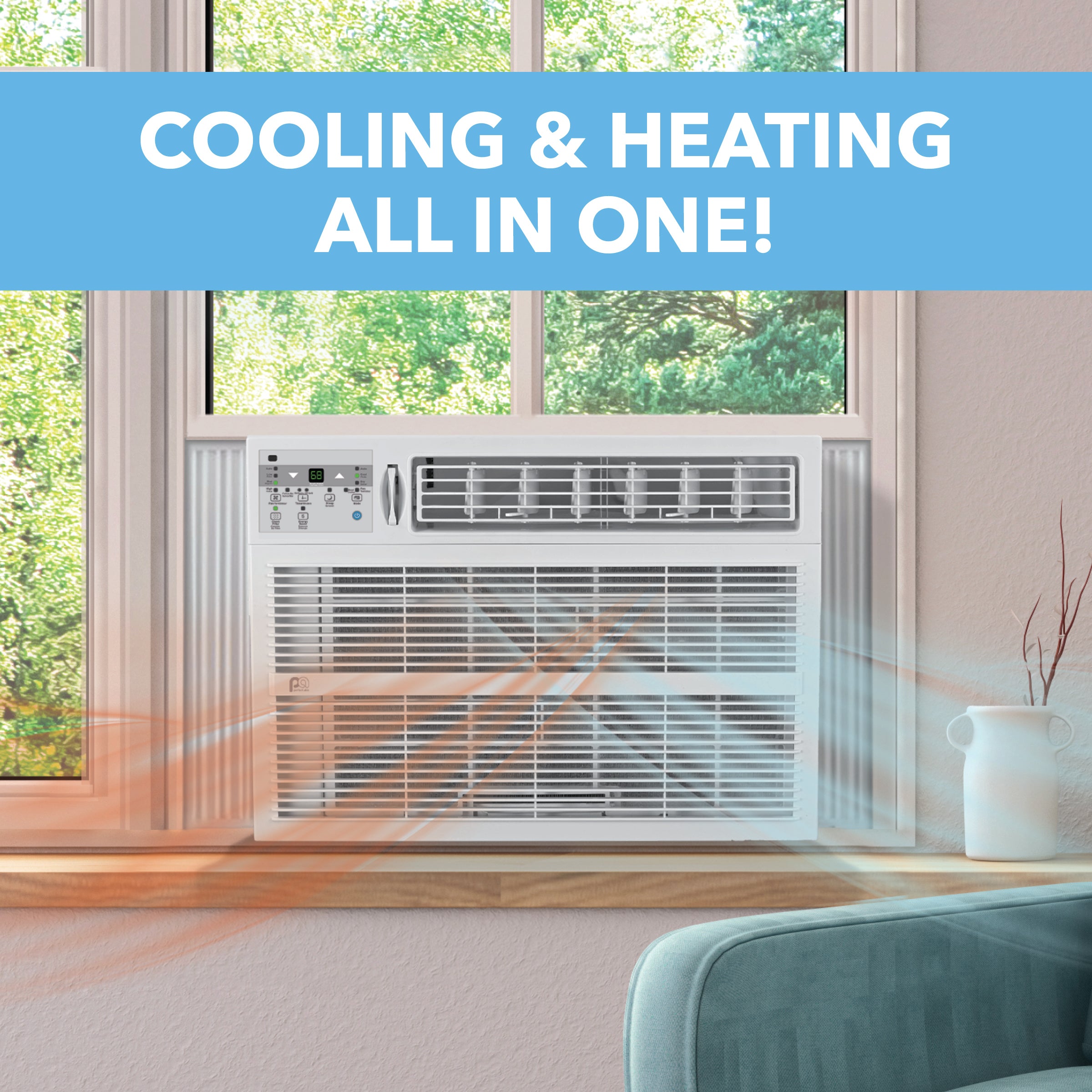 Perfect Aire 25K BTU Window Air Conditioner with Electric Heater