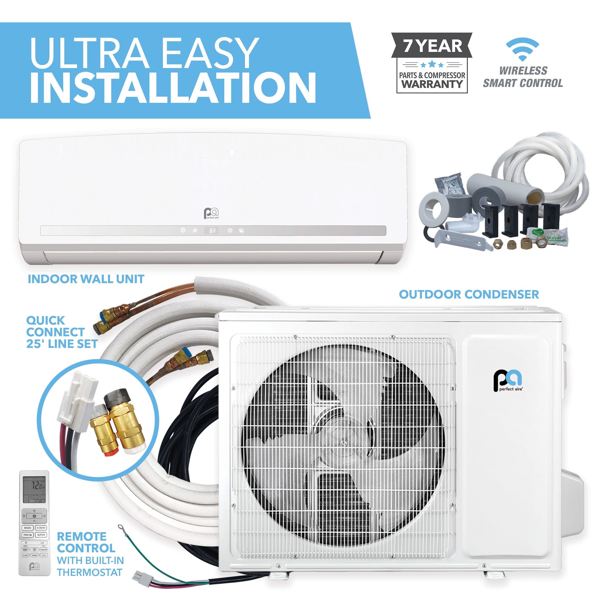 Perfect Aire 18K BTU Mini-Split Single-Zone System
