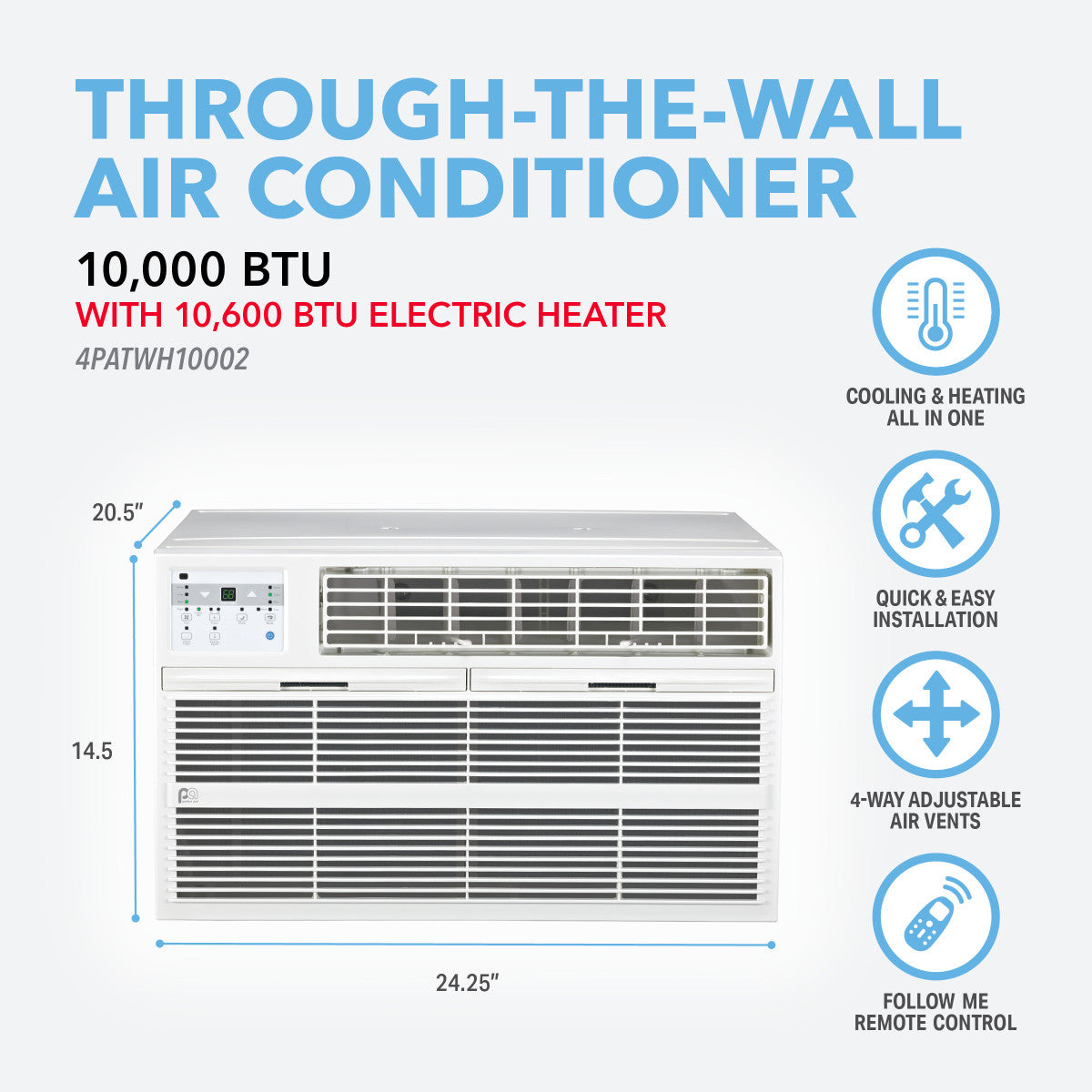 Perfect Aire 10K BTU Through-the-Wall Air Conditioner