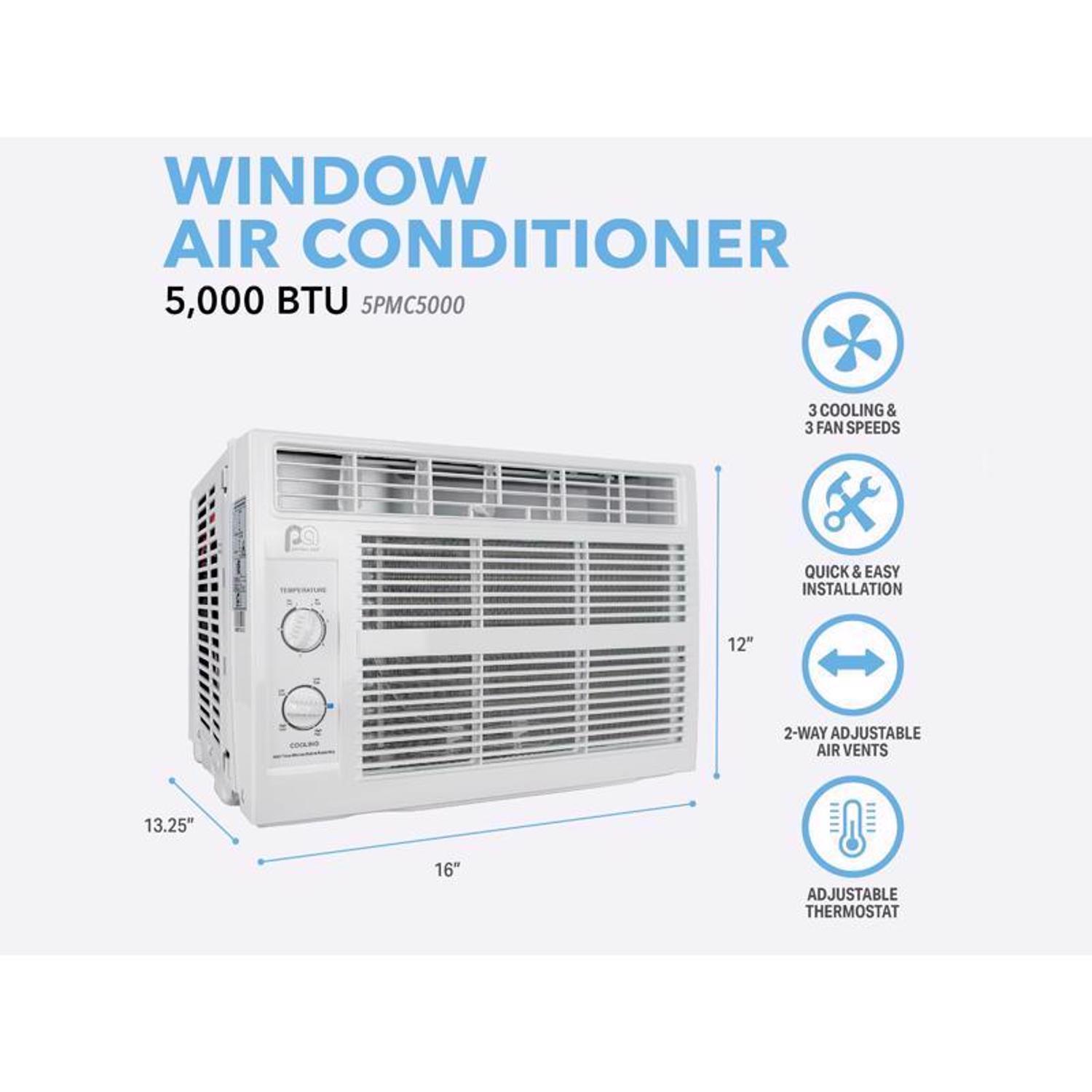 Perfect Aire 5K BTU Window Air Conditioner with Mechanical Controls