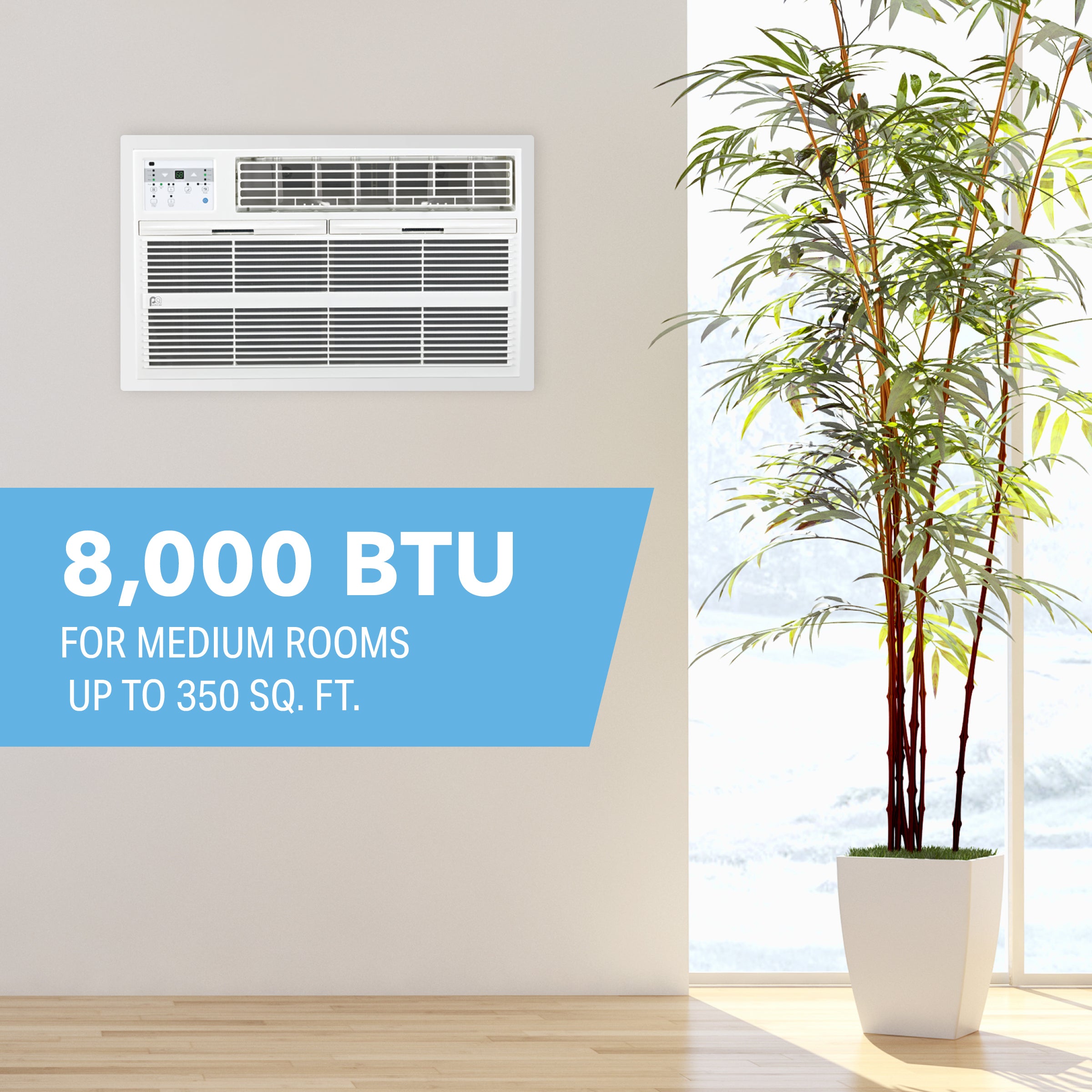Perfect Aire 8K BTU Through-the-Wall Air Conditioner with Remote Control
