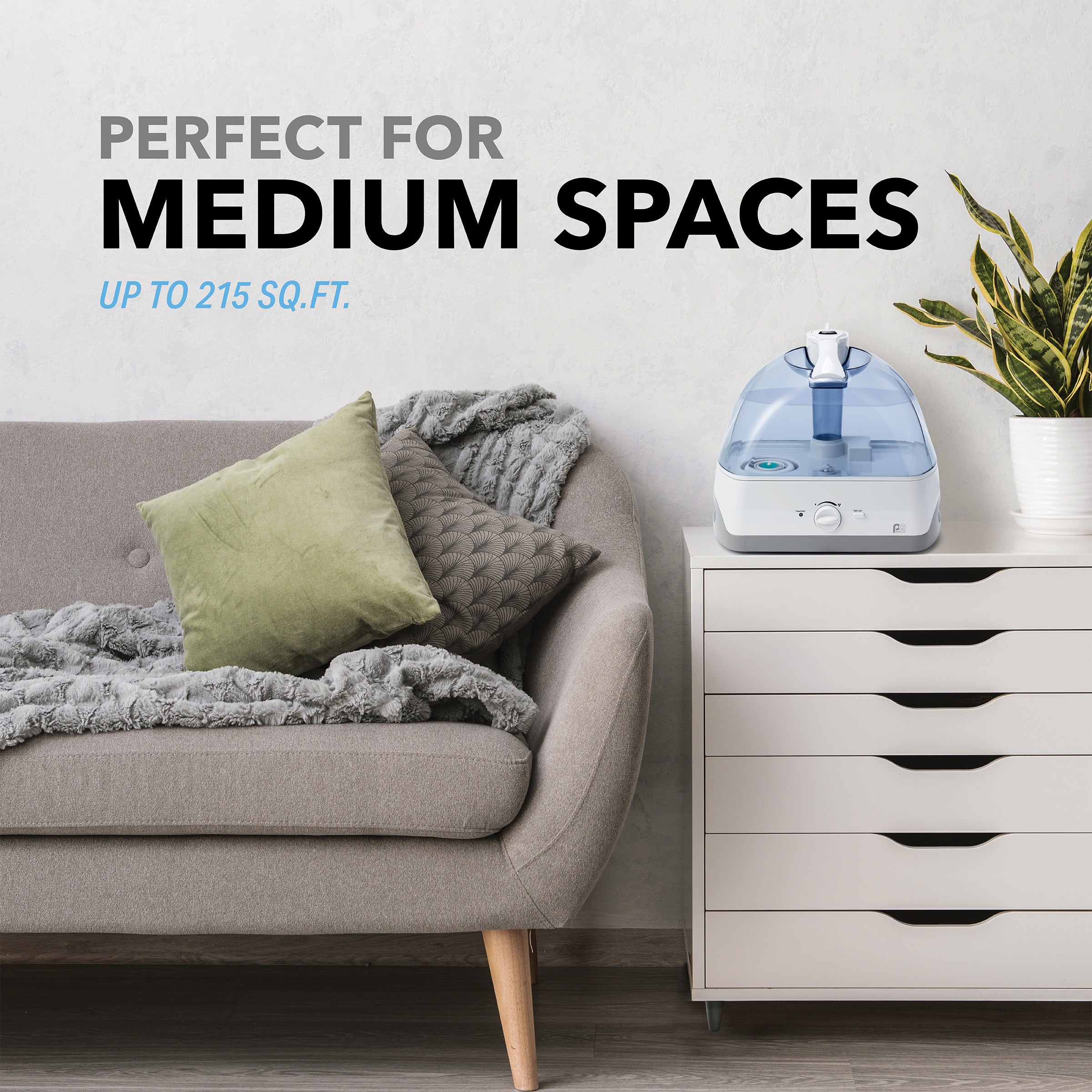 Perfect Aire 1.3 Gallon Table-Top Ultrasonic Cool Mist Humidifier