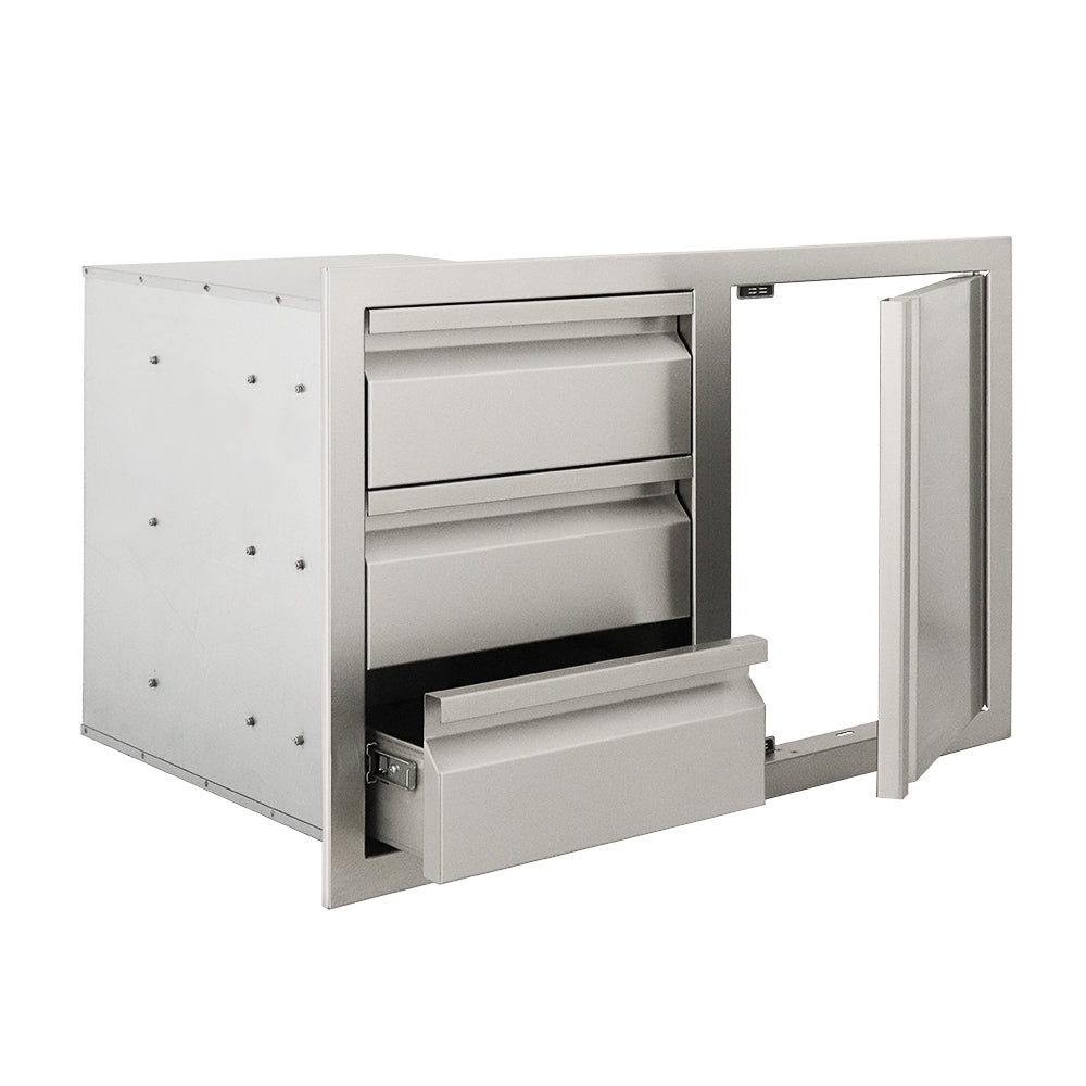 RCS Stainless Steel Valiant Triple Drawer with Access Door