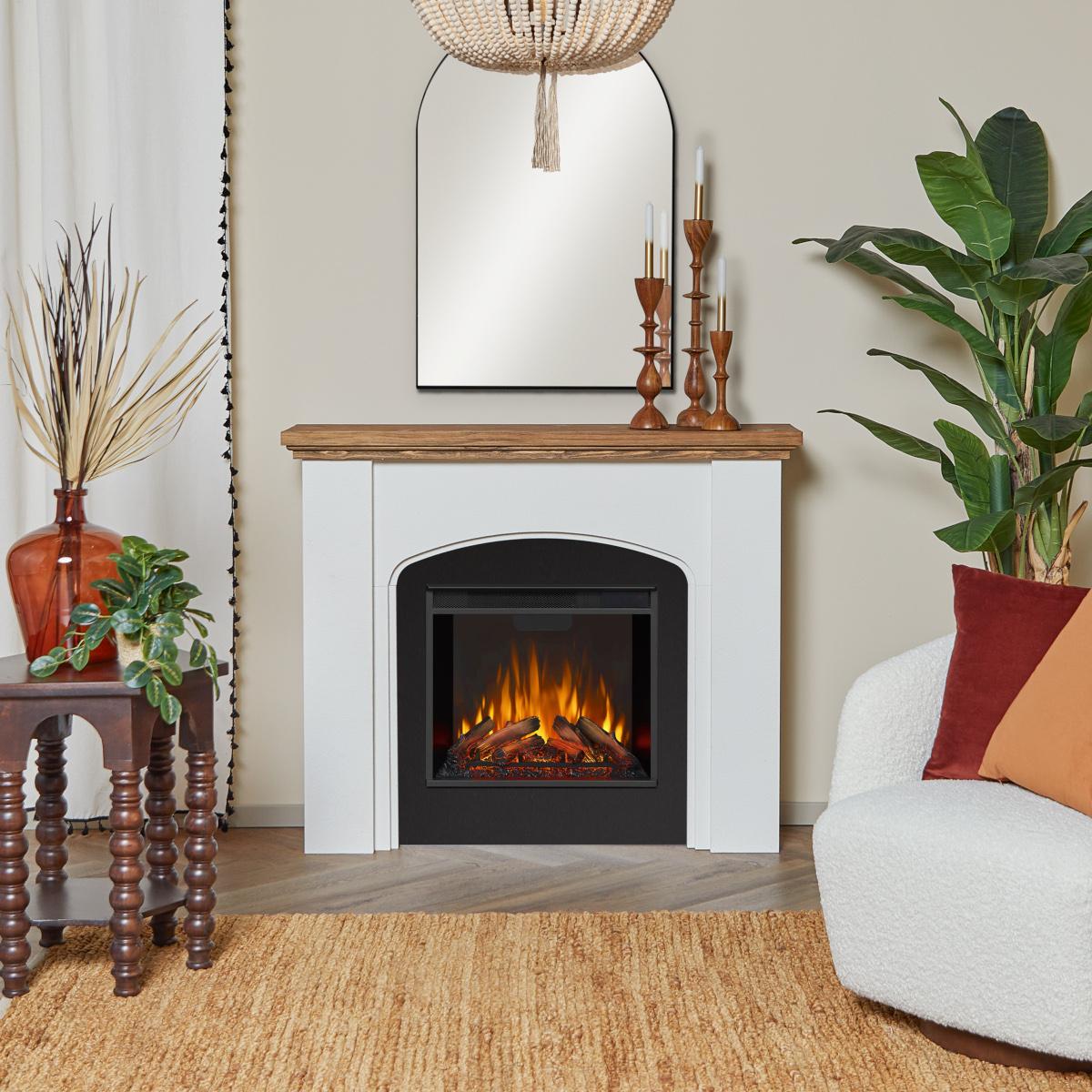 Real Flame 50 Inch Anika Electric Fireplace with Mantel