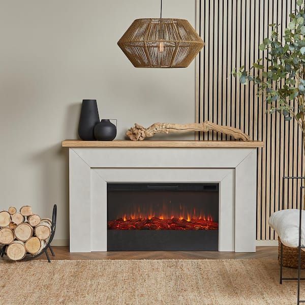 Real Flame 68 Inch Malie Standard Landscape Electric Fireplace with Mantel