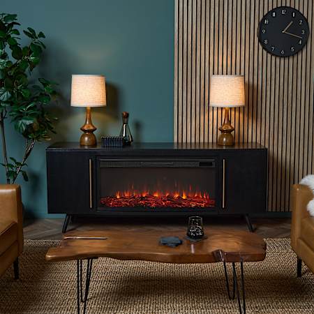 Real Flame 72 Inch Morris Landscape Electric Fireplace TV Stand