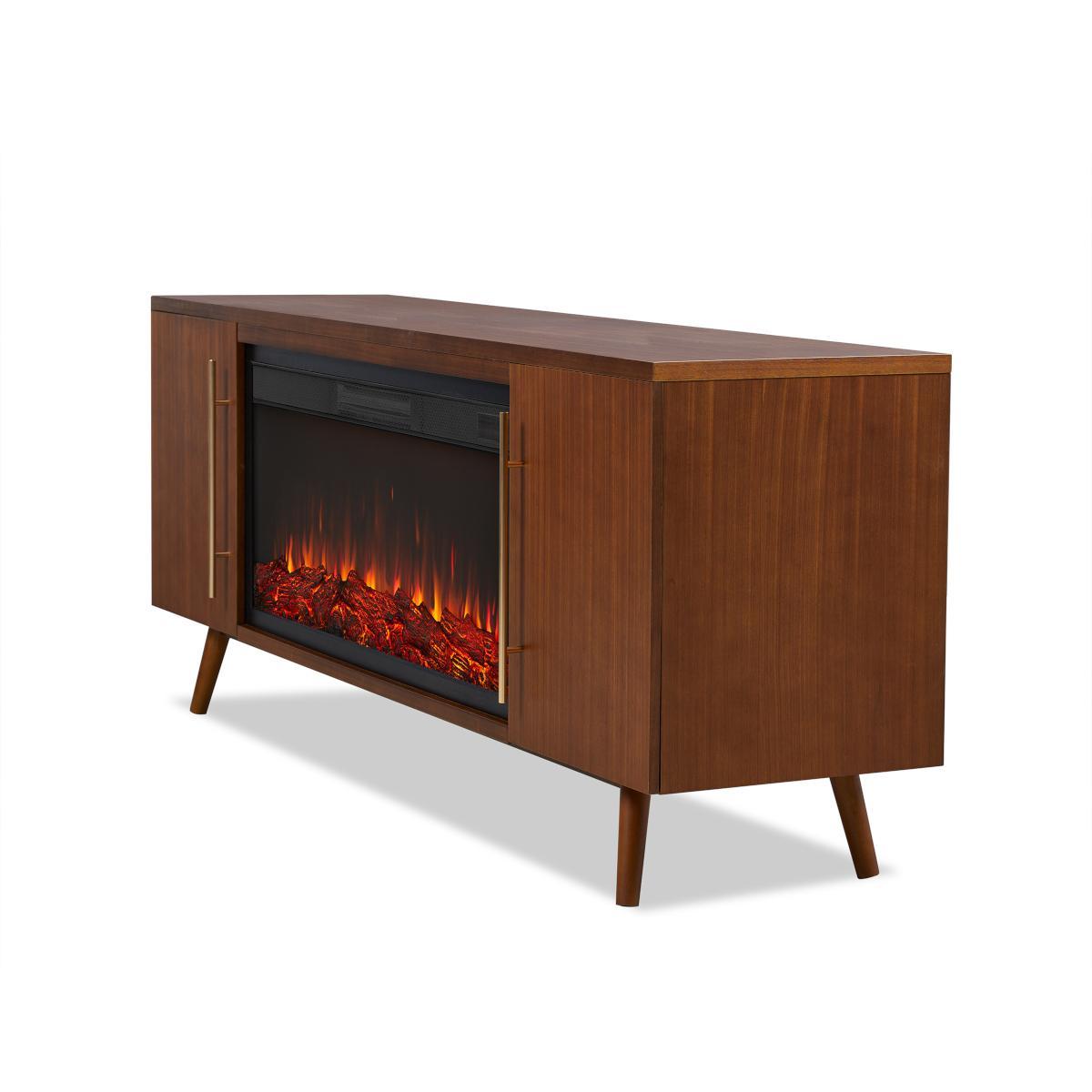 Real Flame 72 Inch Morris Landscape Electric Fireplace TV Stand