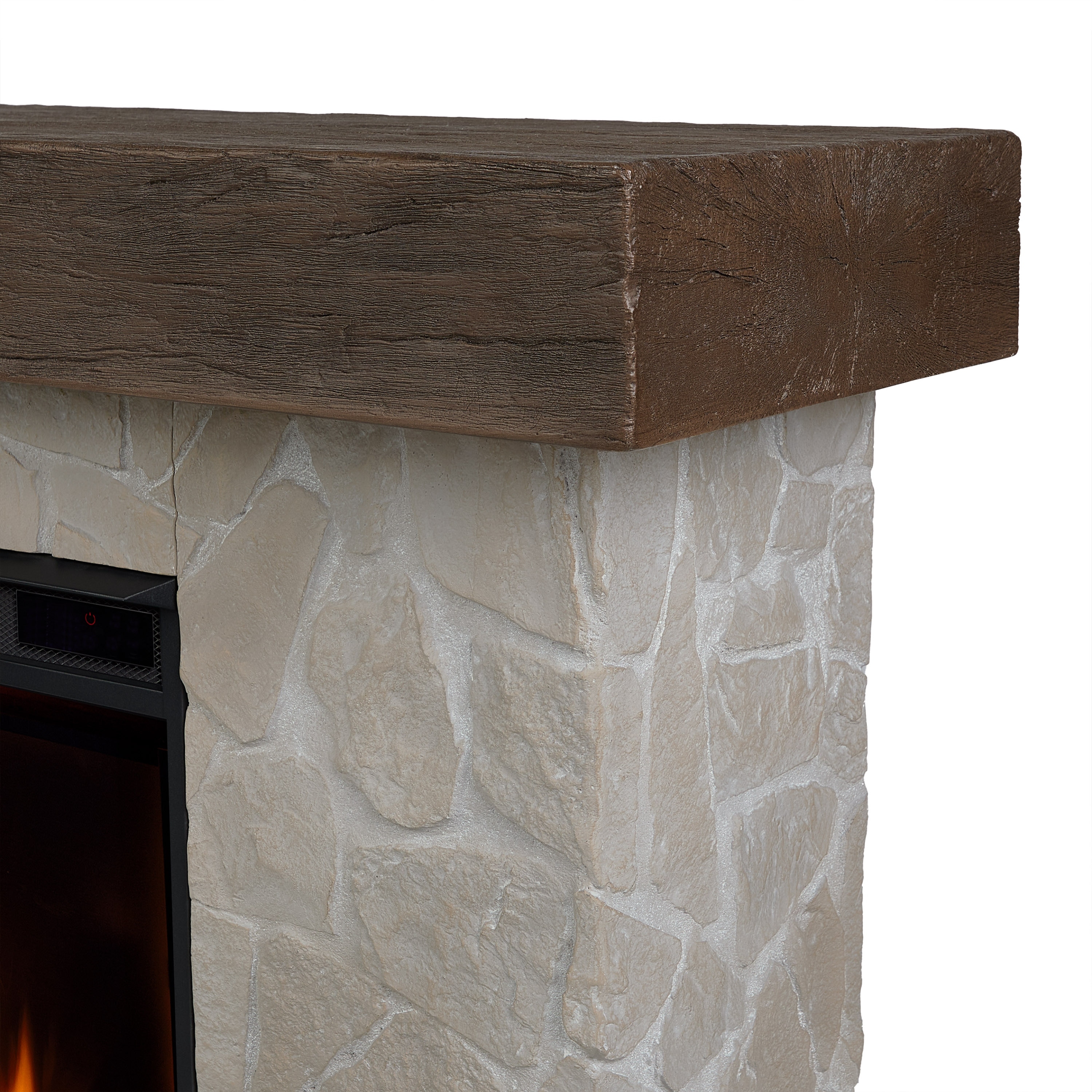 Real Flame 64 Inch Odette Grand Electric Fireplace with Mantel