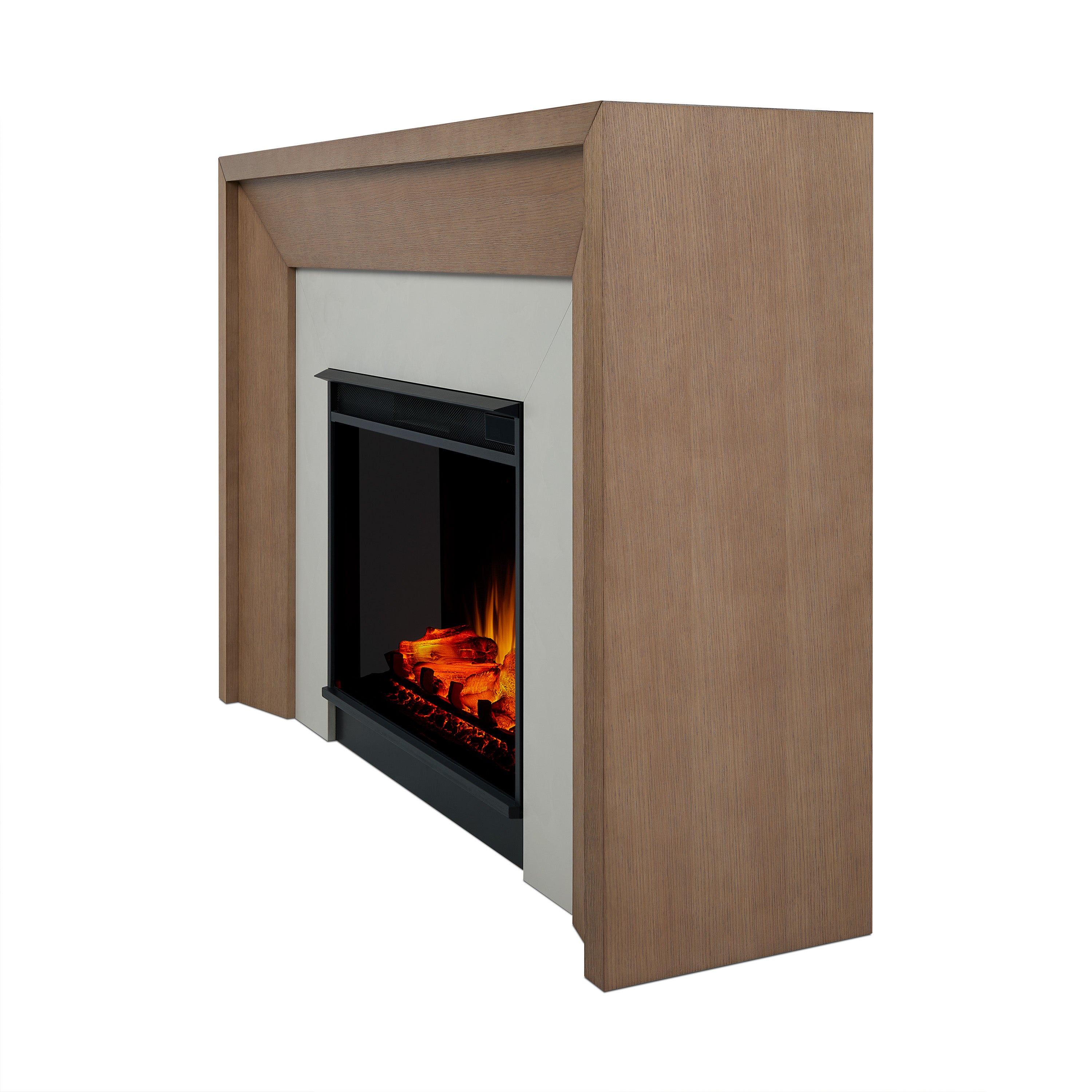 Real Flame 64 Inch Brooks Grand Electric Fireplace with Mantel