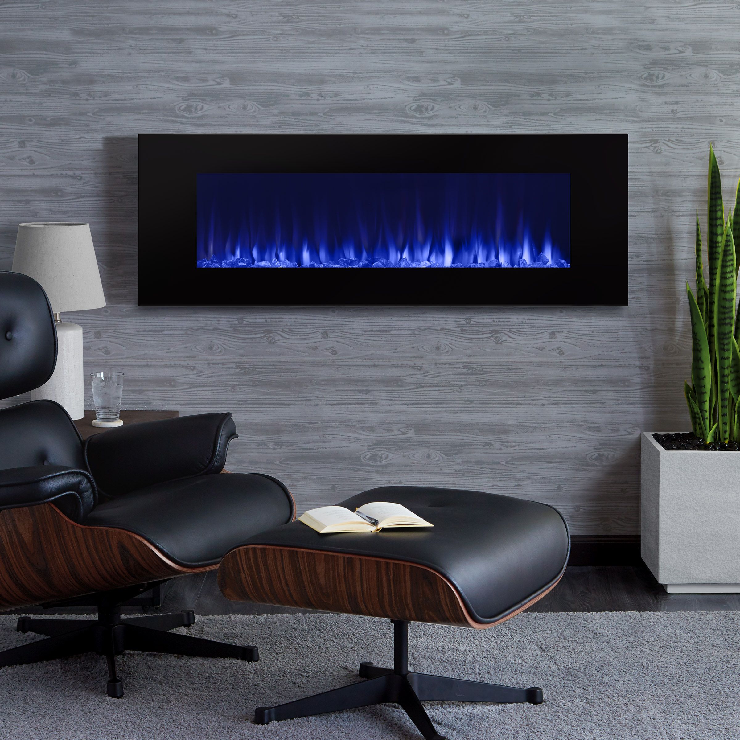Real Flame 50 Inch DiNatale Wall Mount Linear Electric Fireplace