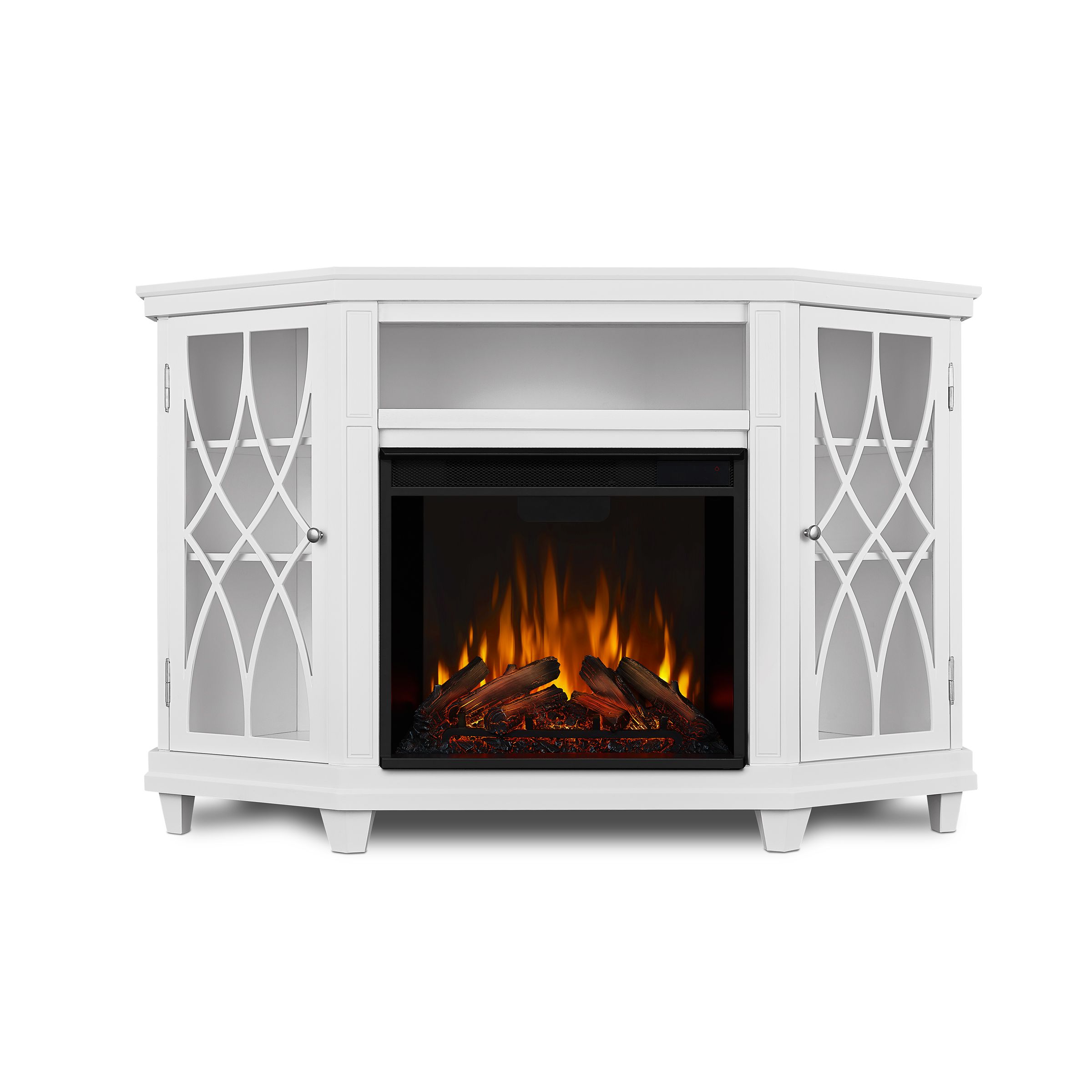 Real Flame 57 Inch Lynette Electric Fireplace with Corner Mantel
