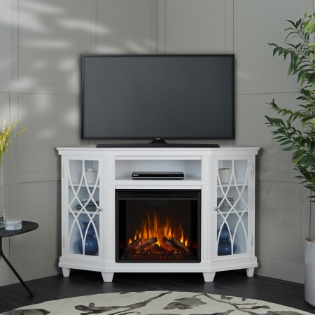 Real Flame 57 Inch Lynette Electric Fireplace with Corner Mantel