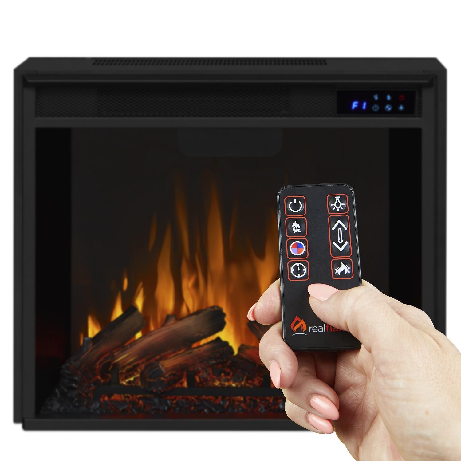 Real Flame 41 Inch Chateau Corner Electric Fireplace with Mantel