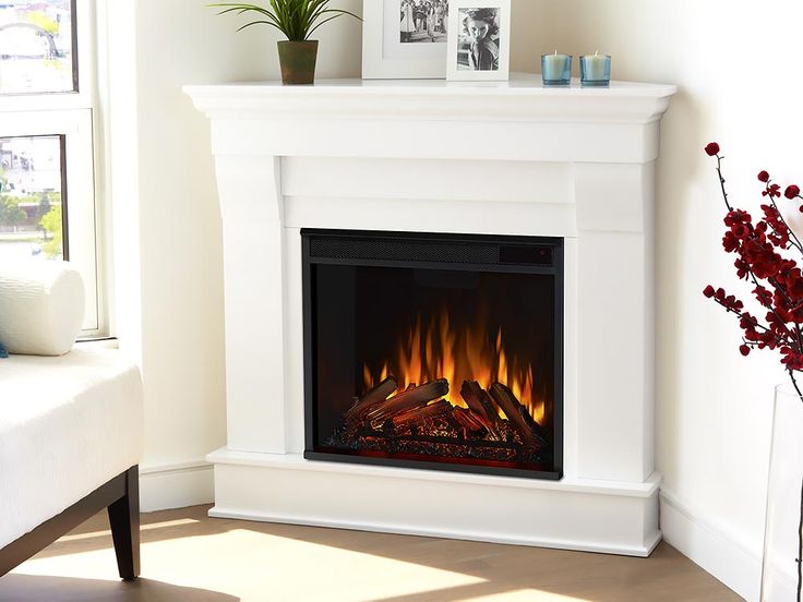Real Flame 41 Inch Chateau Corner Electric Fireplace with Mantel