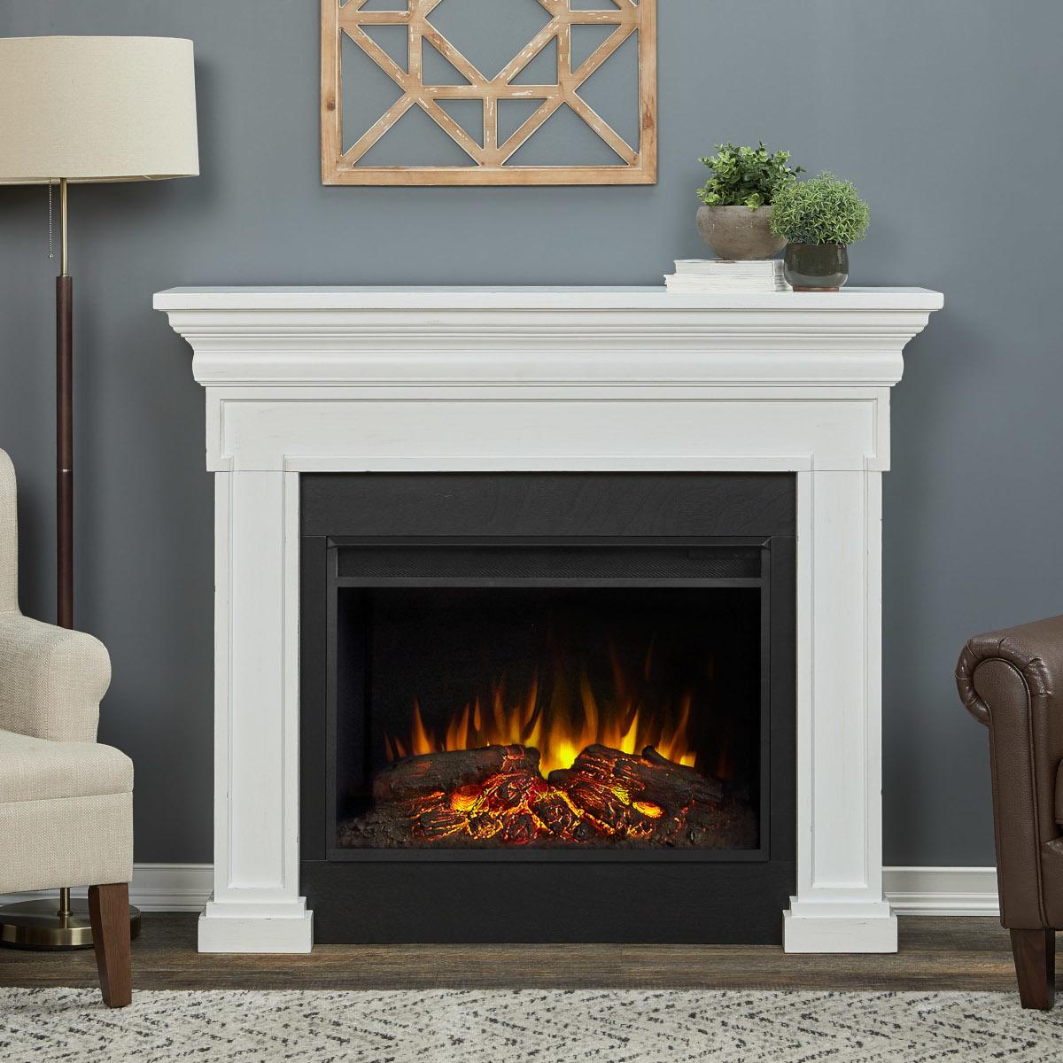 Real Flame 56 Inch Emerson Grand Electric Fireplace with Mantel
