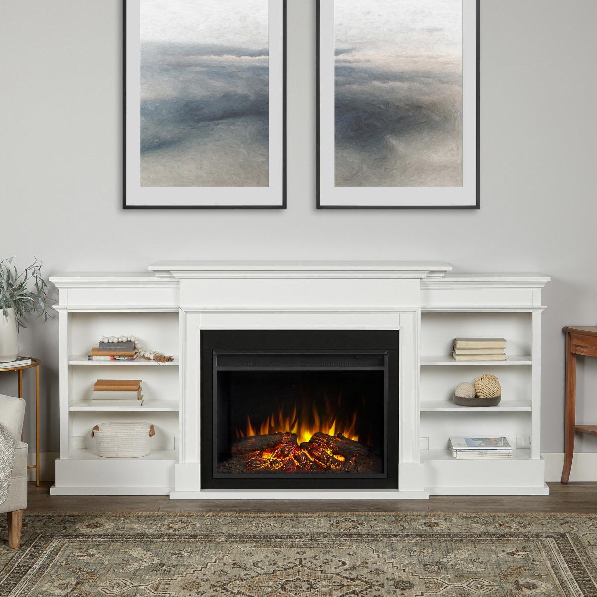 Real Flame 93 Inch Ashton Grand Electric Fireplace TV Stand
