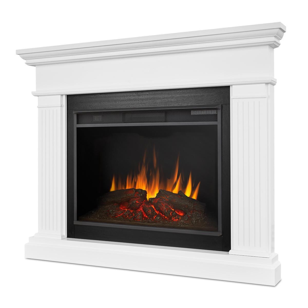 Real Flame 56 Inch Kennedy Grand Corner Electric Fireplace with Mantel