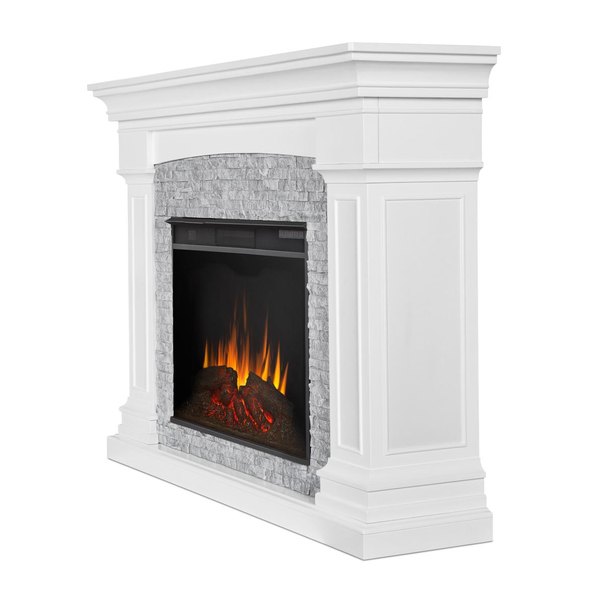 Real Flame 63 Inch Deland Grand Electric Fireplace with Mantel