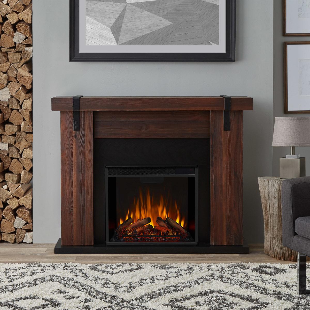 Real Flame 49 Inch Aspen Electric Fireplace with Mantel