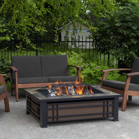 Real Flame 44 Inch Hamilton Wood Burning Fire Pit
