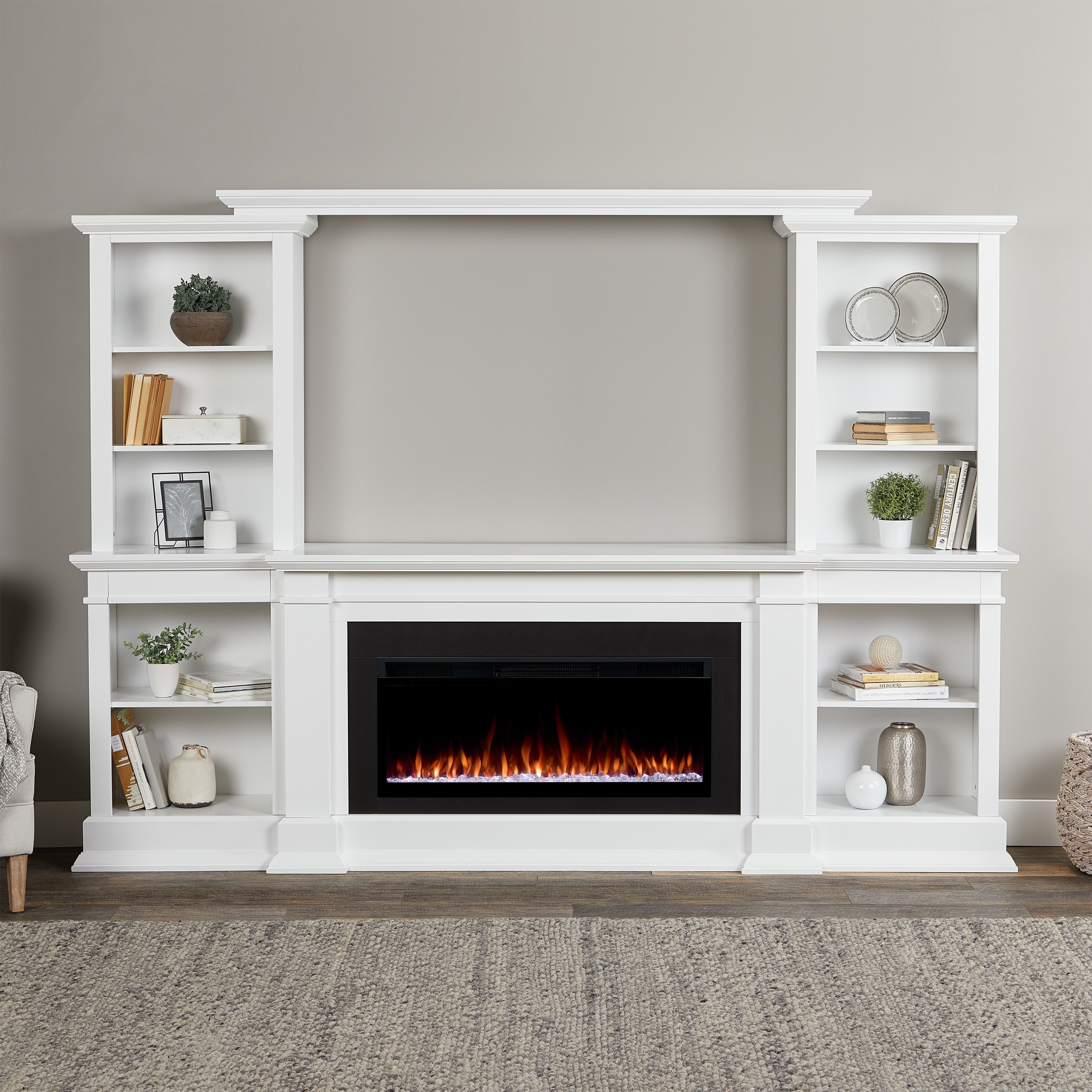 Real Flame 108 Inch Monte Vista Smart Electric Fireplace TV Stand