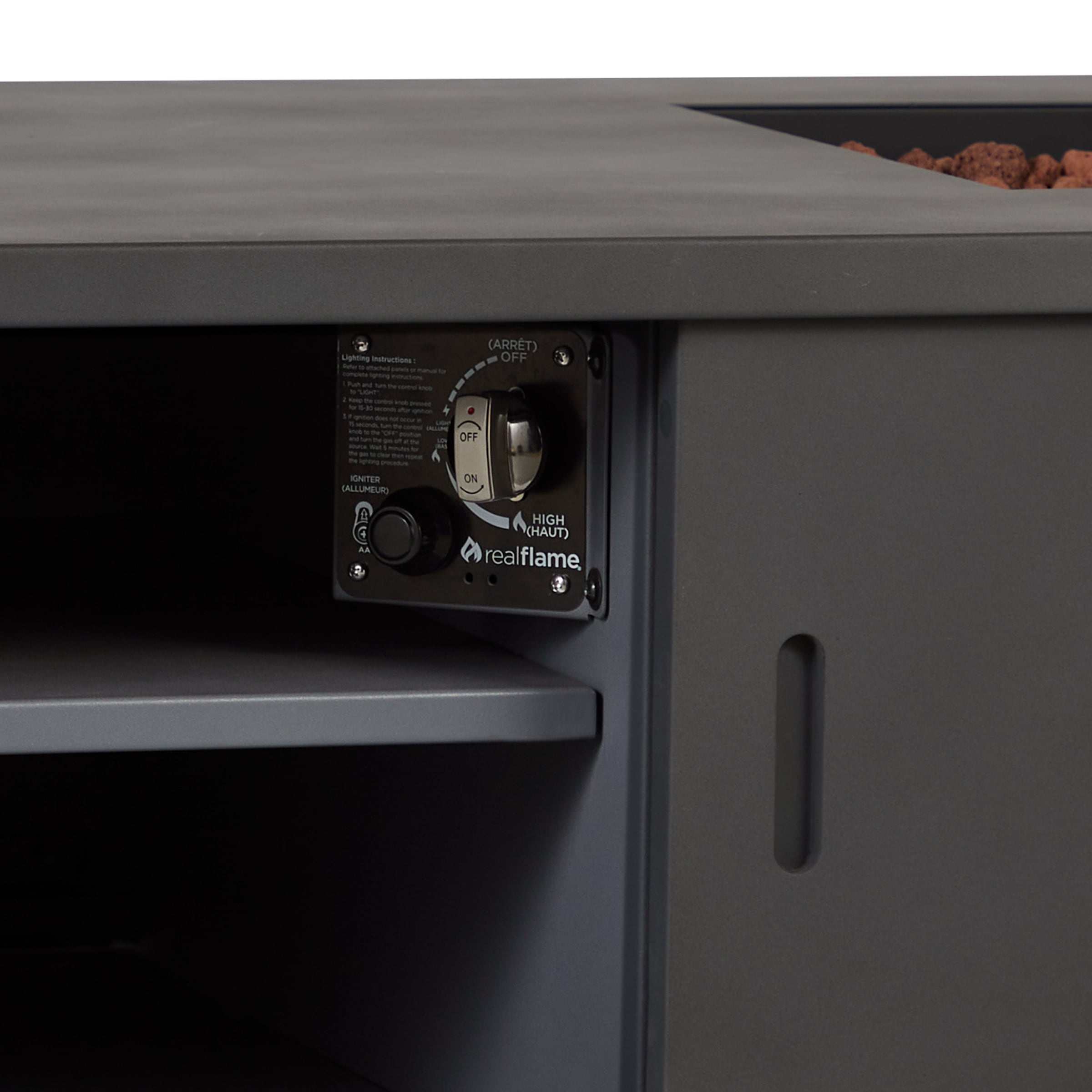 Real Flame 60 Inch Vance Propane Fire Table