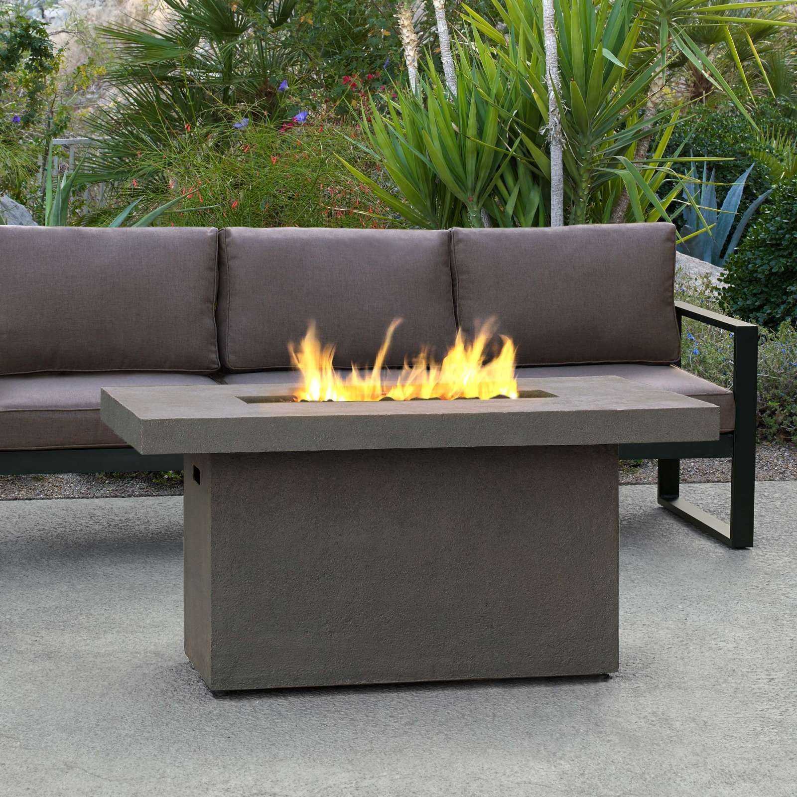 Real Flame 50 Inch Ventura Rectangle Propane Fire Table