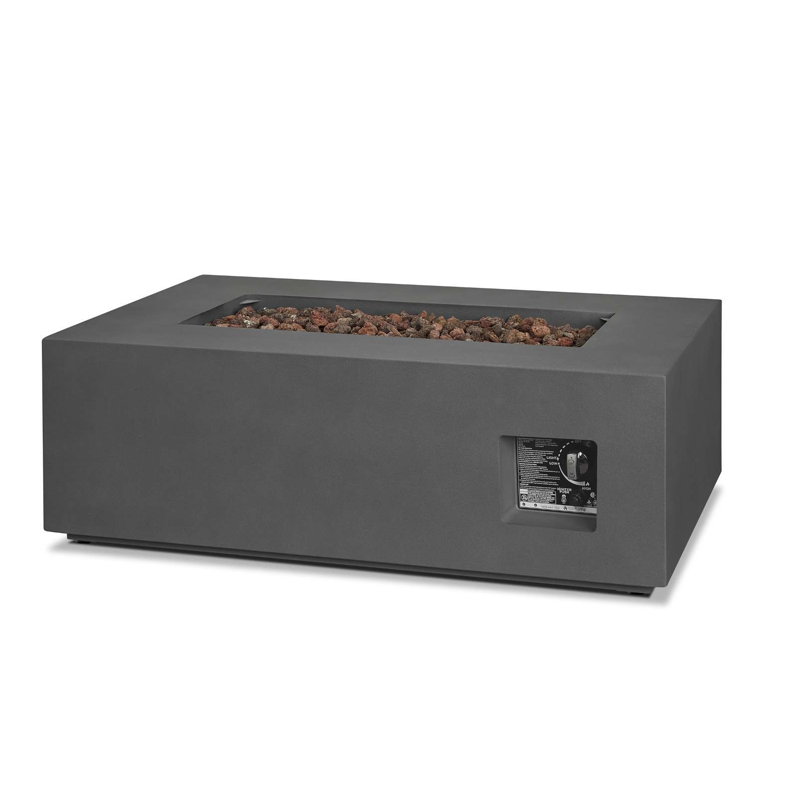 Real Flame 42 Inch Aegean Rectangle Propane Fire Table