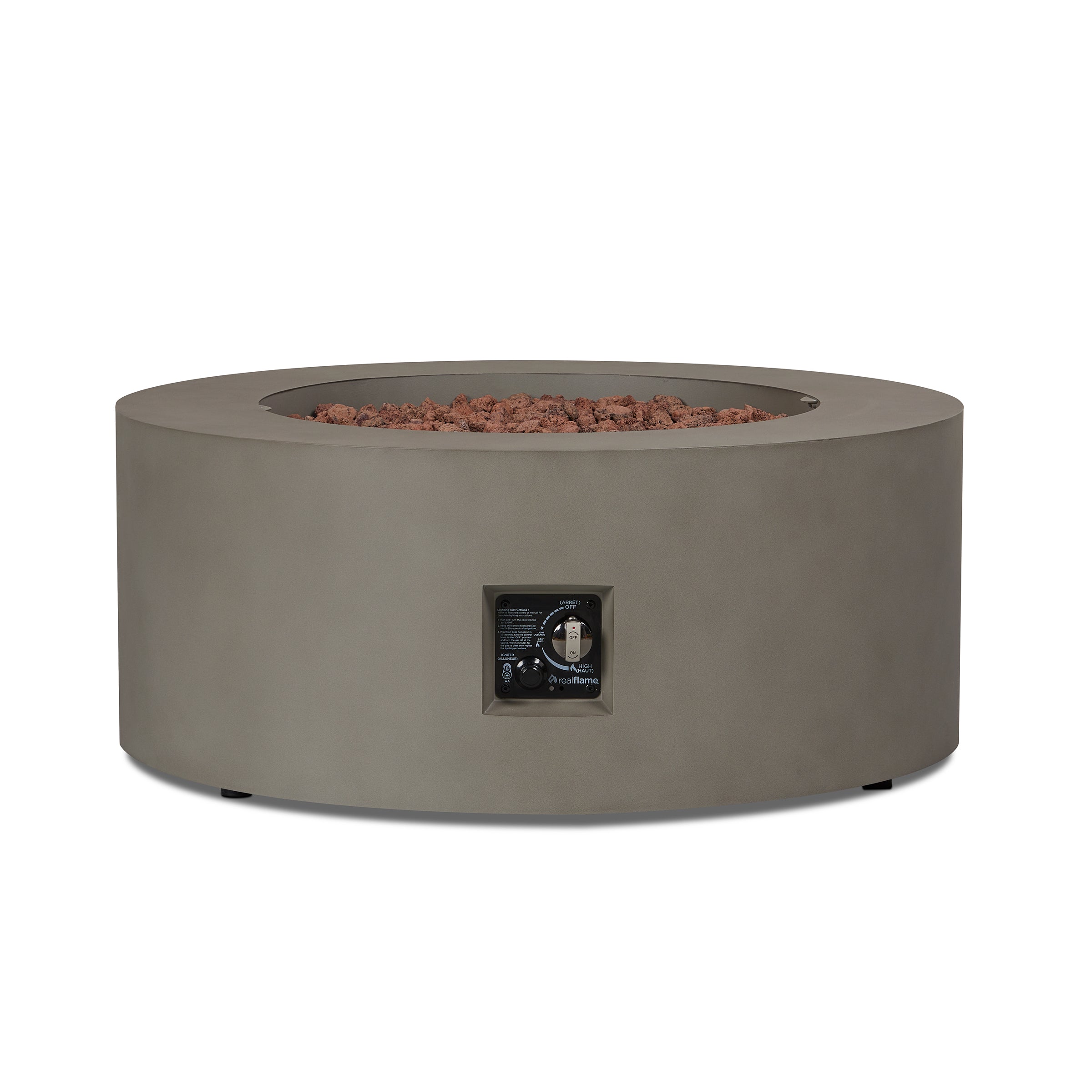Real Flame 36 Inch Aegean Round Propane Fire Table