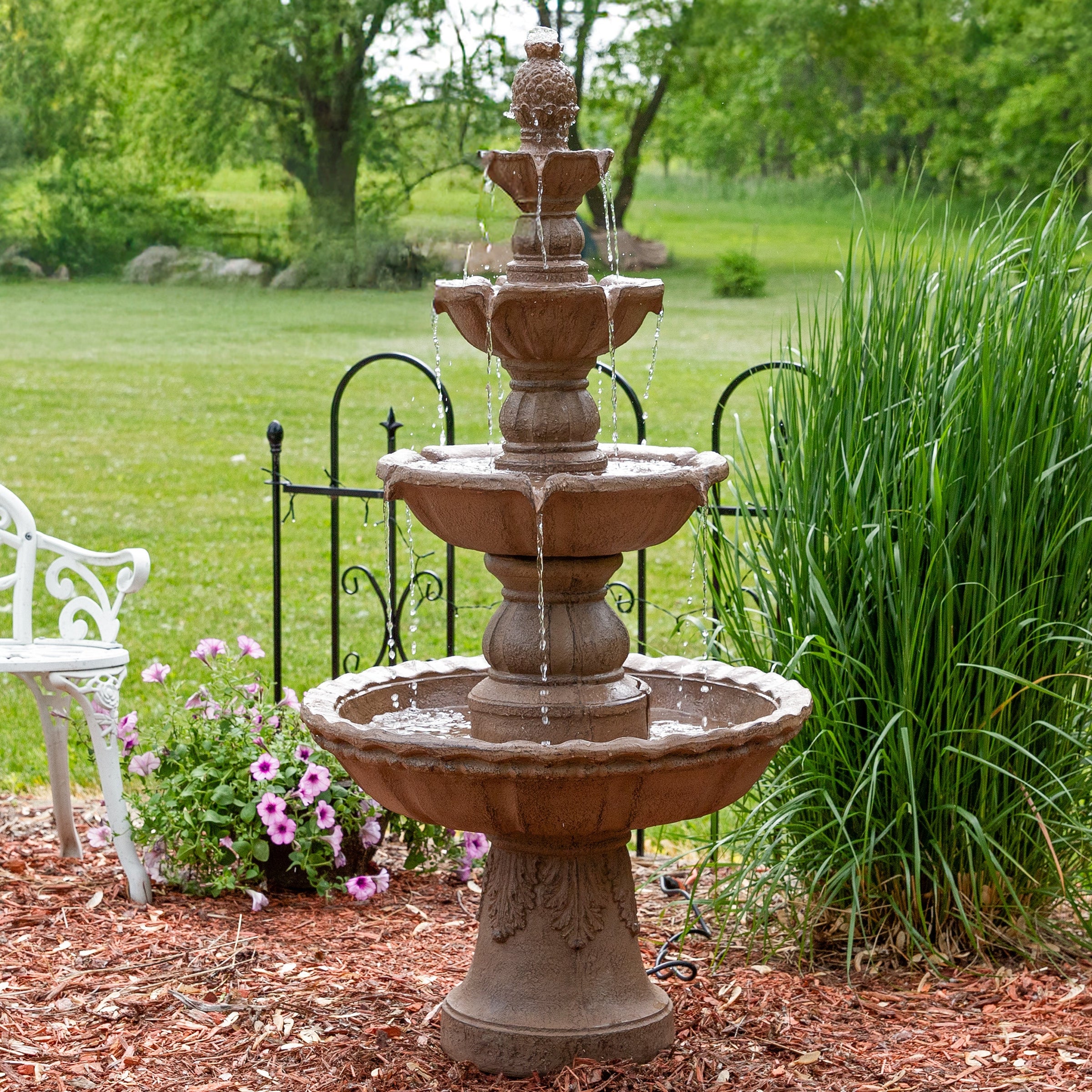 Sunnydaze 52 Inch Four-Tier Pineapple Fountain