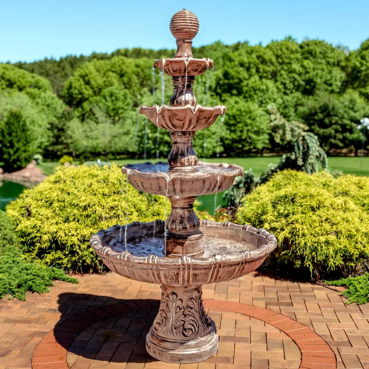 Sunnydaze 80 Inch Large Tiered Ball Fountain