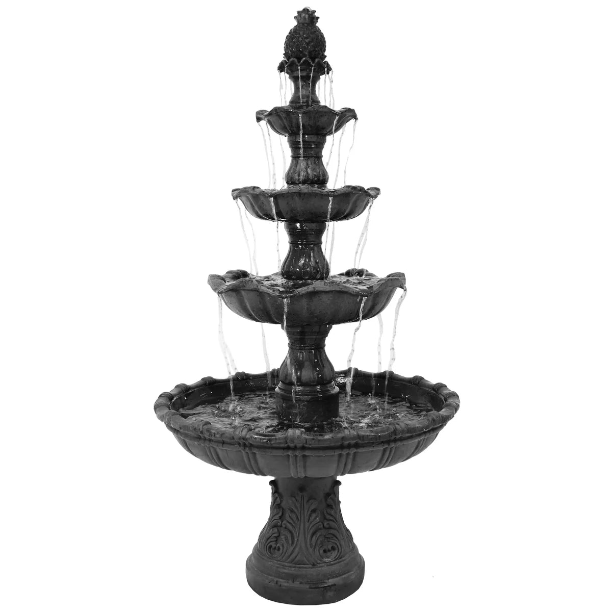 Sunnydaze 80 Inch Four-Tier Grand Courtyard Fountain
