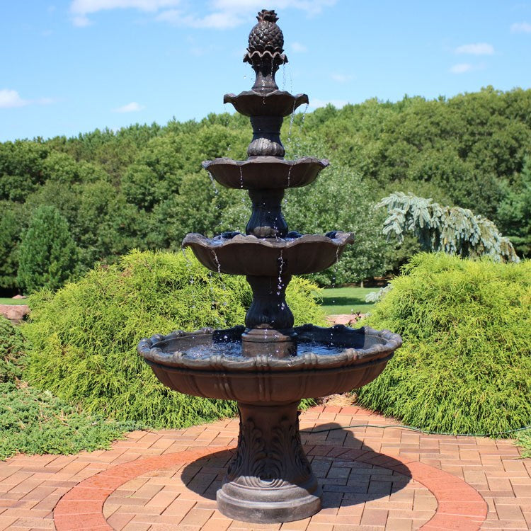 Sunnydaze 80 Inch Four-Tier Grand Courtyard Fountain