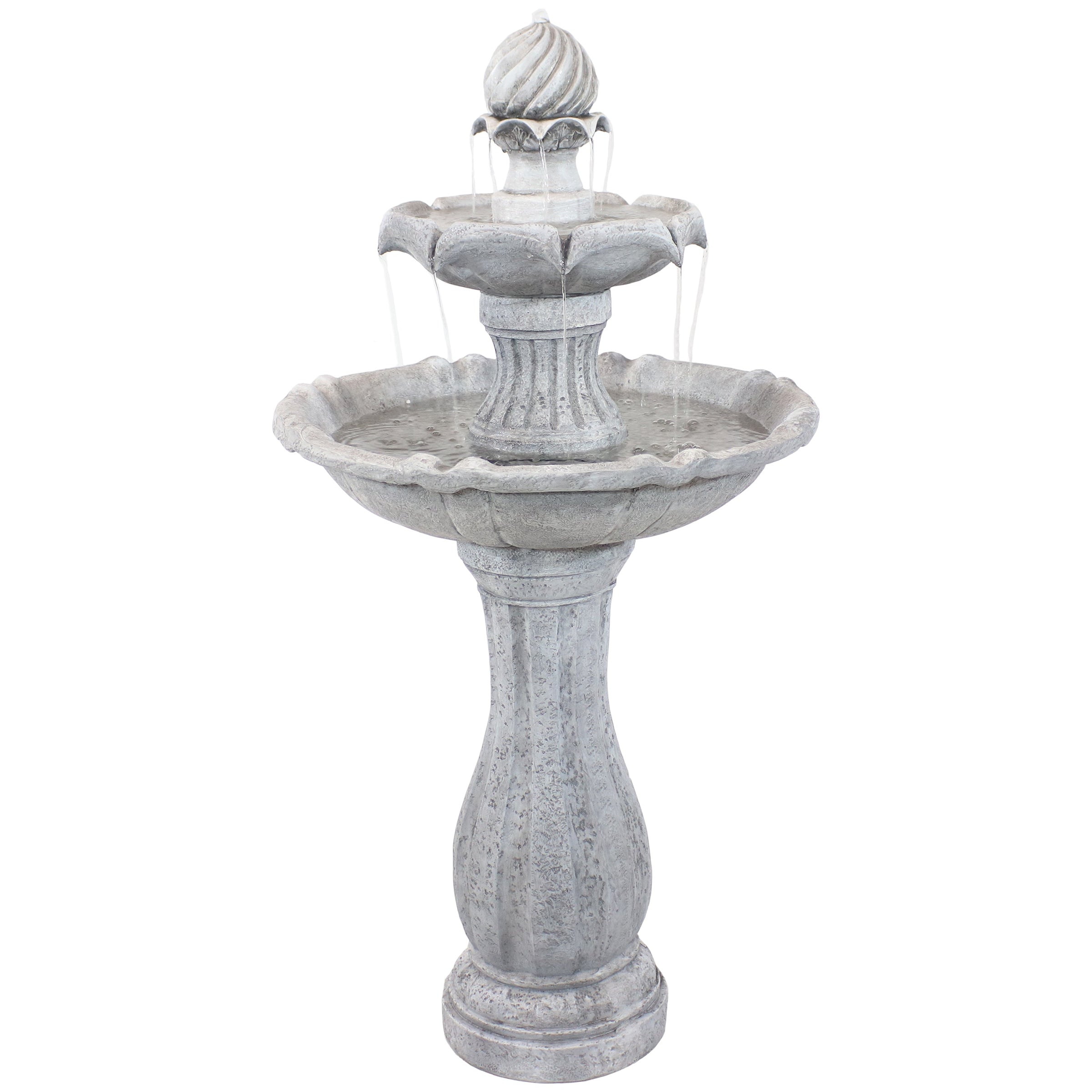 Sunnydaze 45 Inch Two-Tier Arcade Solar Fountain