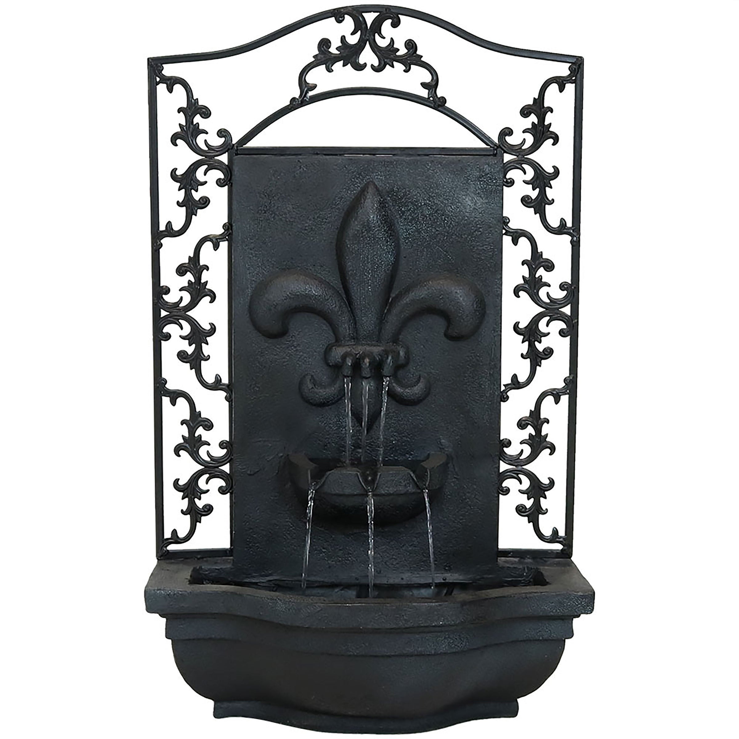 Sunnydaze French Lily Solar Wall Fountain