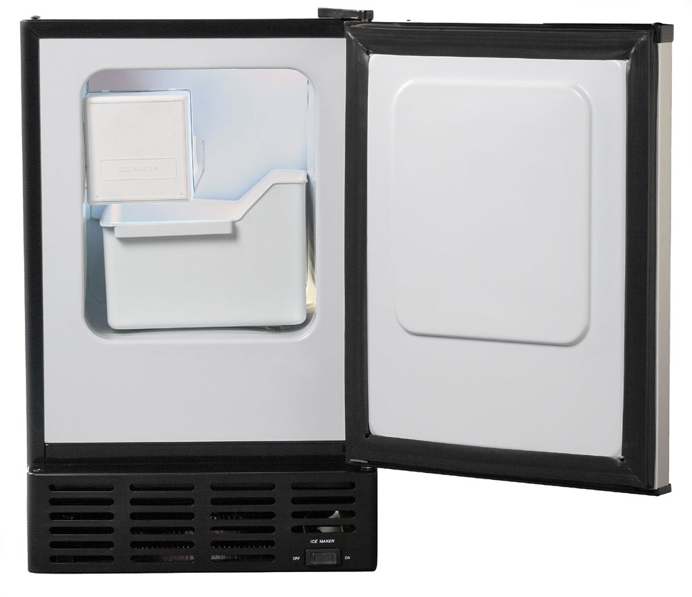 Sunpentown Stainless Steel Under-Counter Ice Maker with Freezer