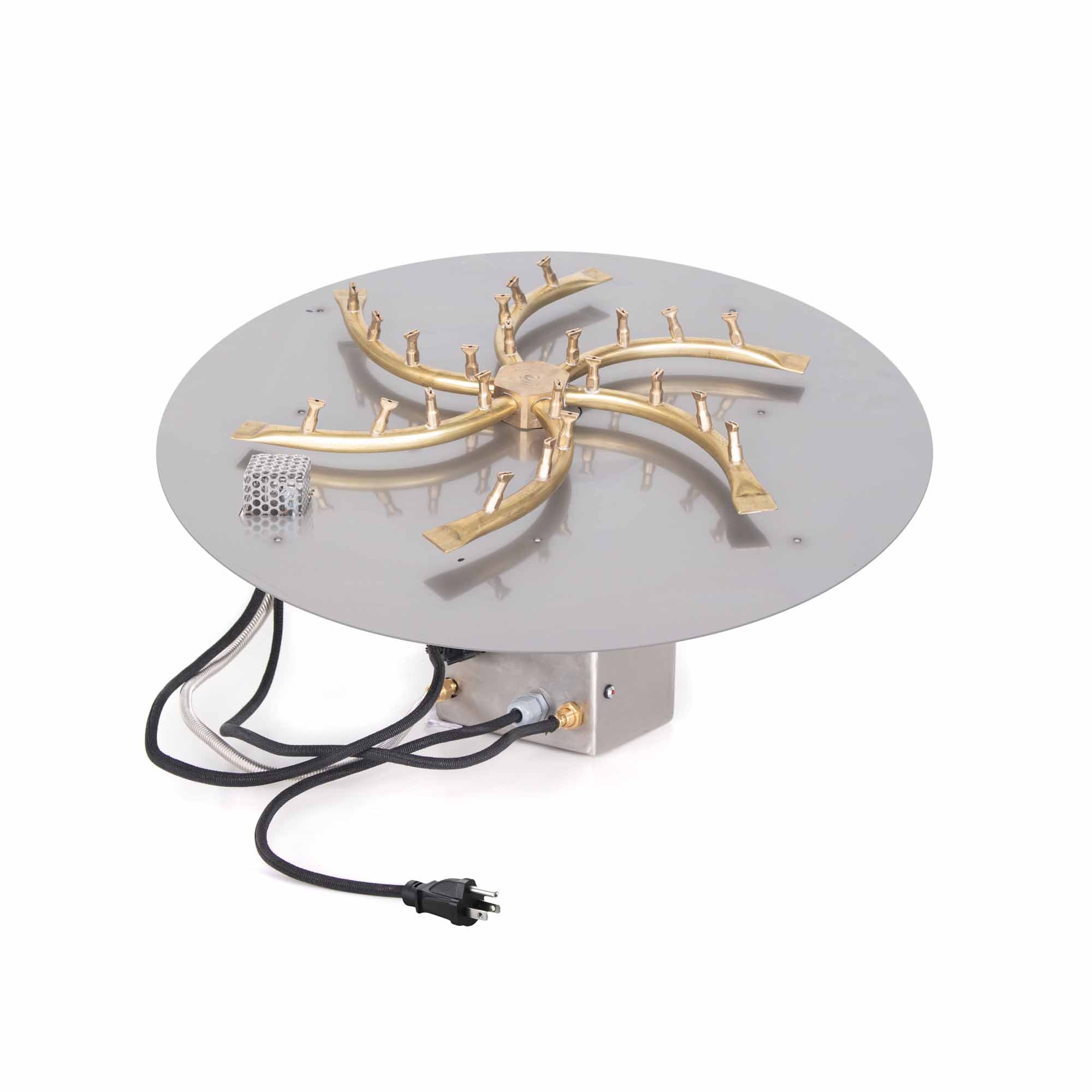 The Outdoor Plus 18 Inch Triple S Round Flat Pan Bullet Burner Kit