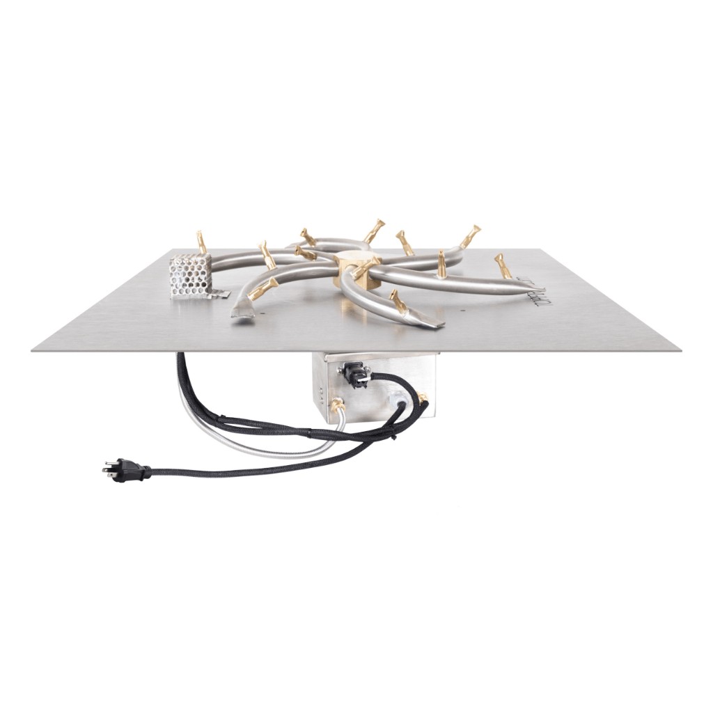 The Outdoor Plus 18 Inch Triple S Square Flat Pan Bullet Burner Kit