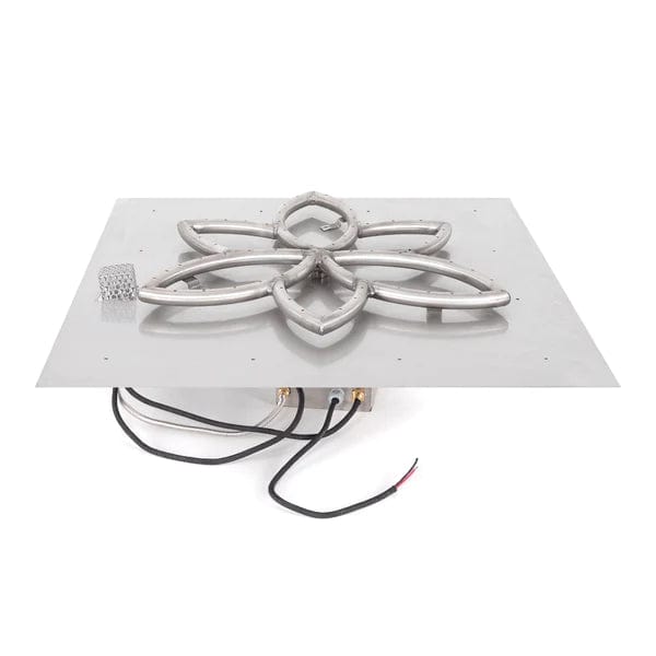 The Outdoor Plus 18 Inch Lotus Square Flat Pan Burner Kit