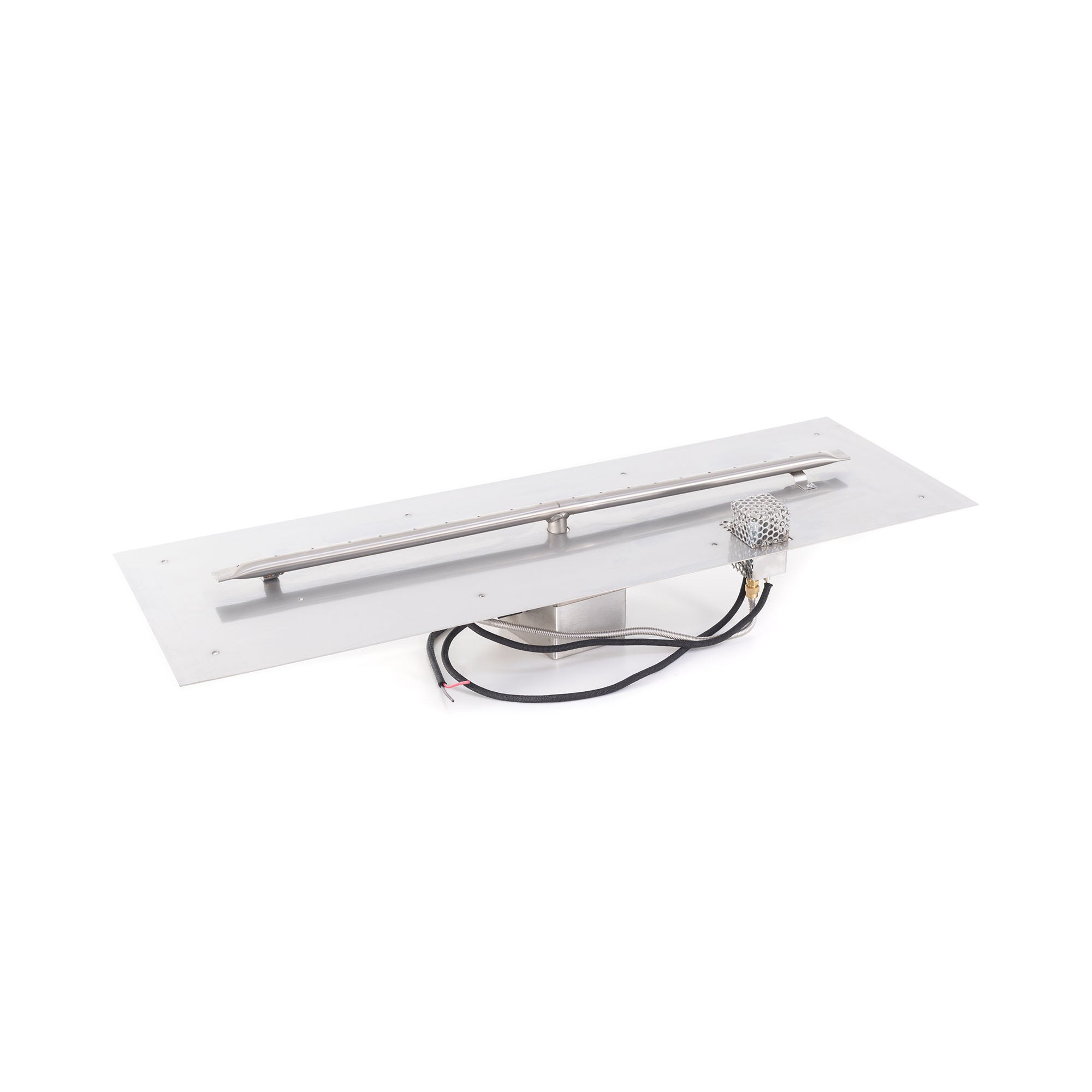 The Outdoor Plus 30 x 6 Inch Linear Rectangular Flat Pan Burner Kit