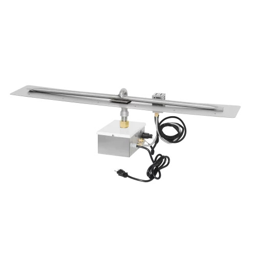 The Outdoor Plus 42 x 8 Inch Linear Rectangular Flat Pan Burner Kit